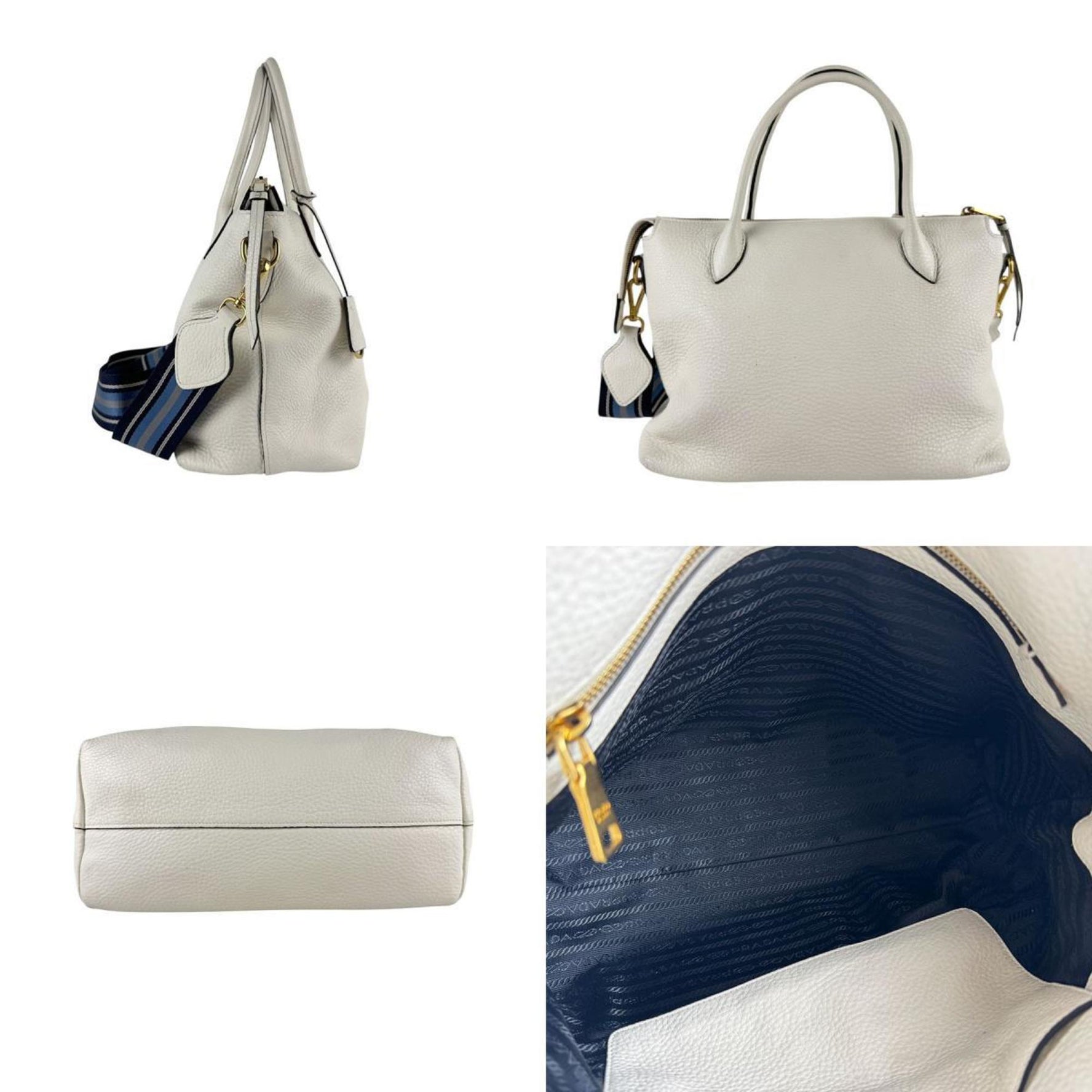 PRADA handbag shoulder bag leather ladies