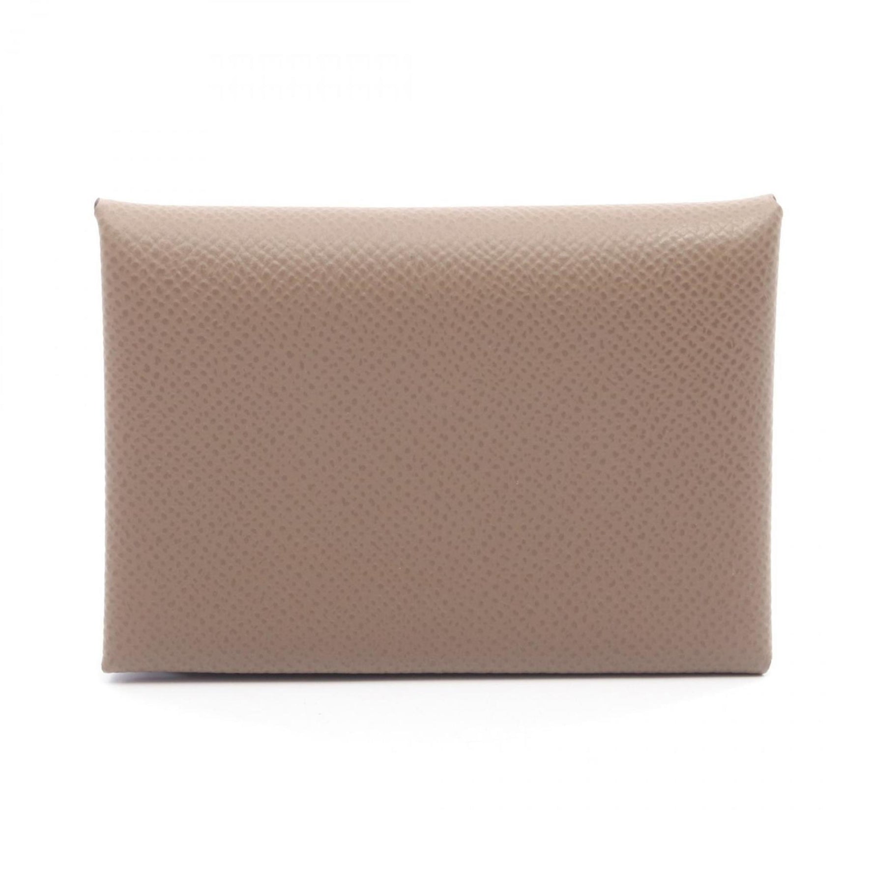 Hermes Hermès Calvi Duo Coin Case Wallet in Calfskin Leather (Veau Epsom Leather) Brown
