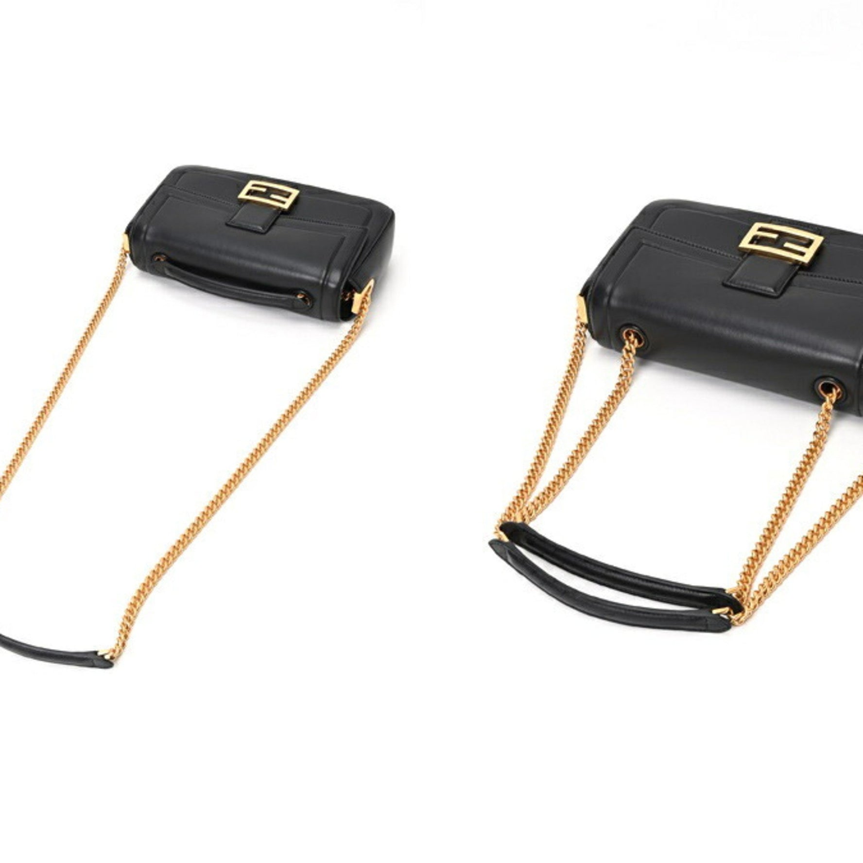 FENDI Baguette Chain Shoulder Leather