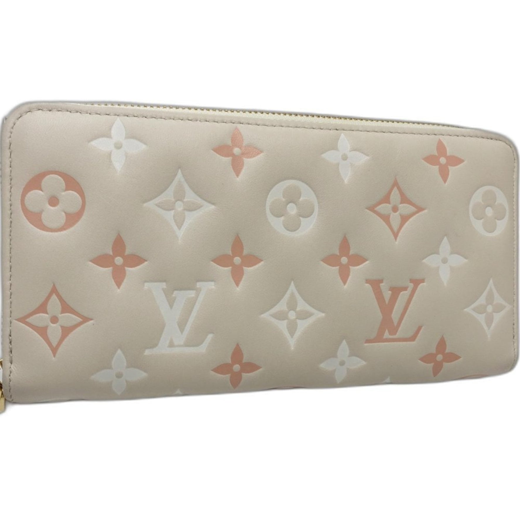 LOUIS VUITTON Louis Vuitton Long Wallet Zippy Creme