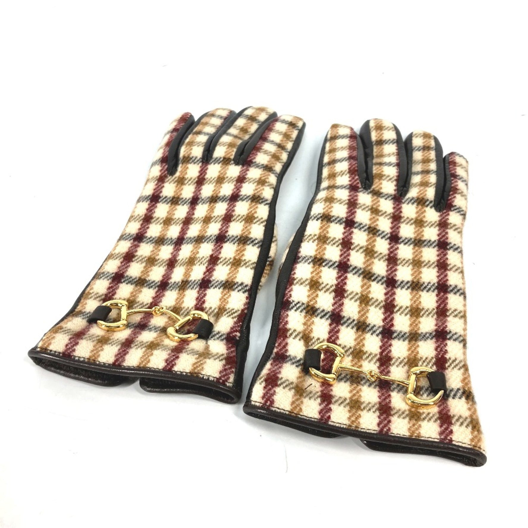 Gucci check gloves Glove Beige