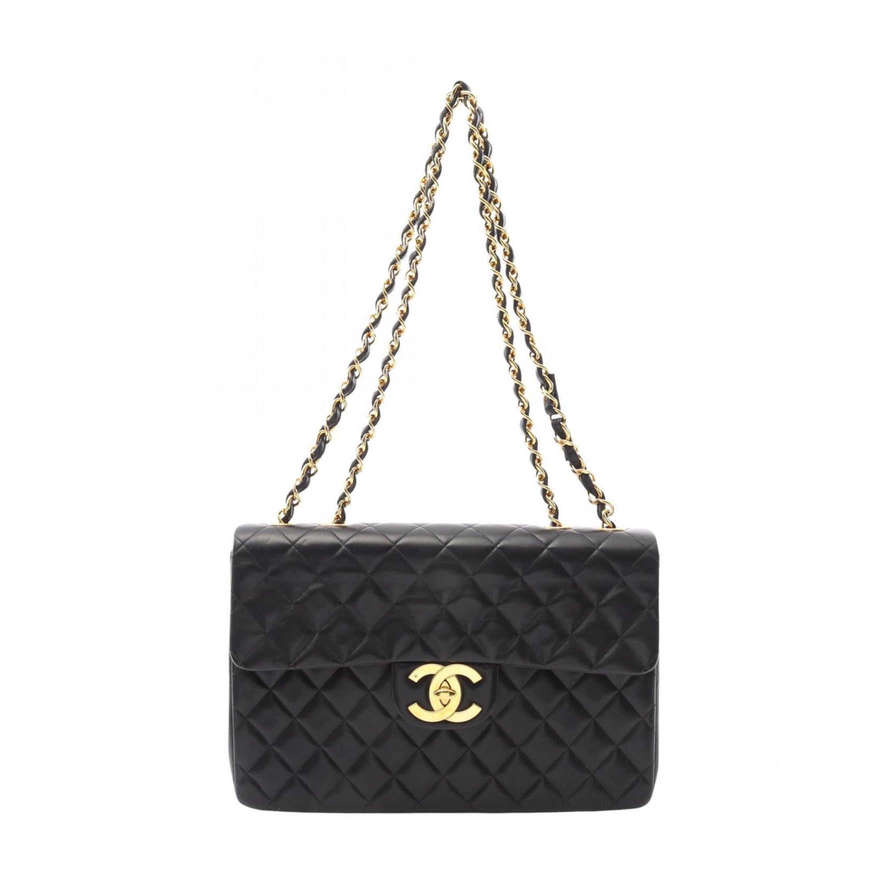 CHANEL Deca Matelasse 34 Shoulder Bag, Lambskin Leather
