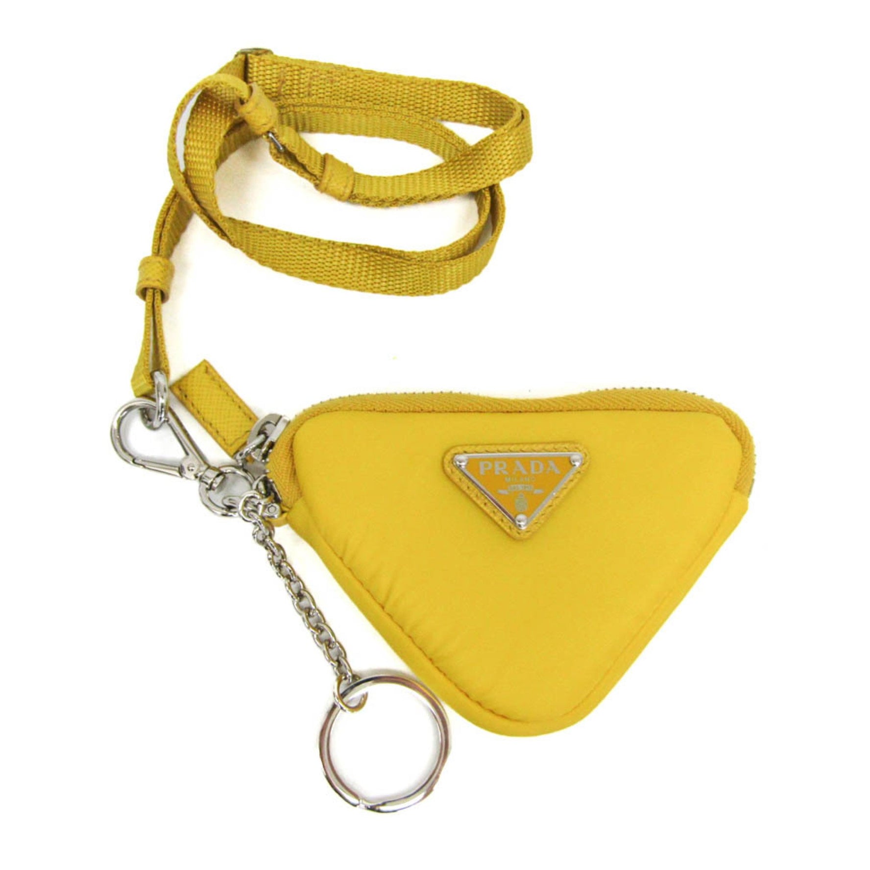 Prada With Strap And Key Ring Men,Women Nylon Pouch