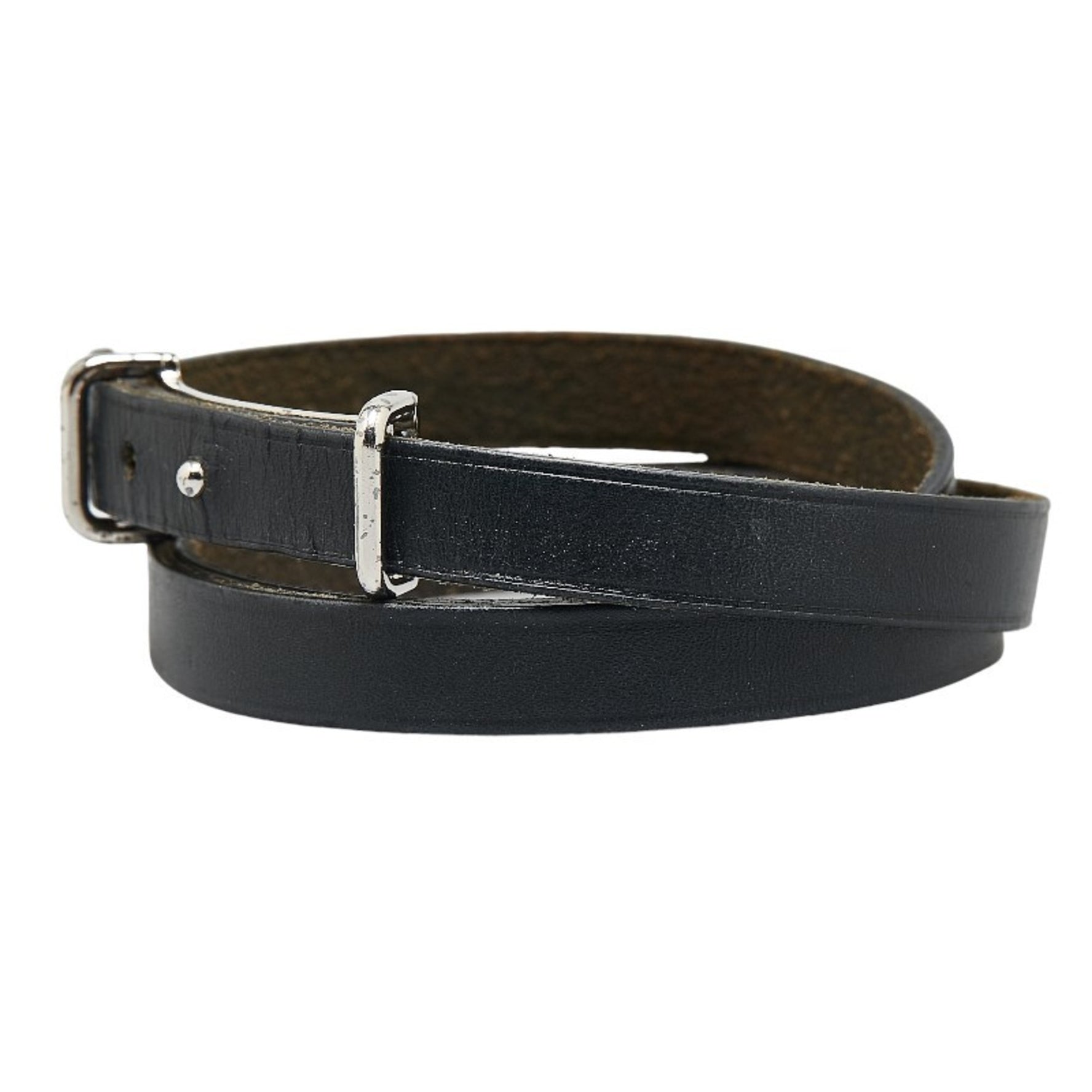 Hermes Bracelet Silver Leather