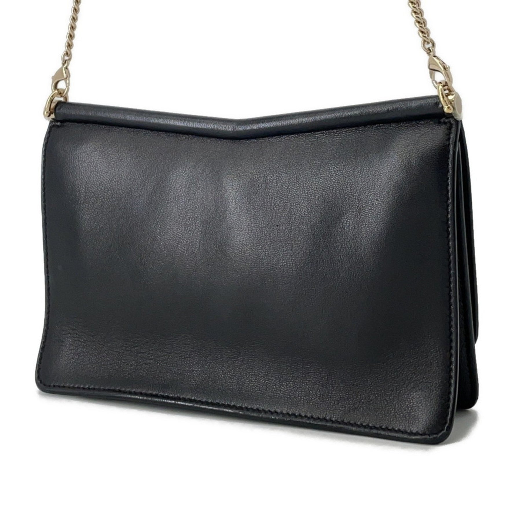 Jimmy Choo chain shoulder bag in leather.