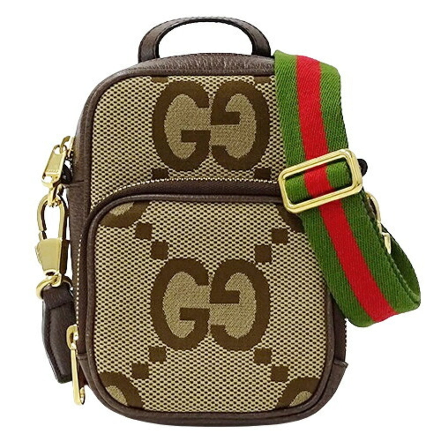 GUCCI Bag Shoulder Jumbo GG Canvas Brown Beige Compact