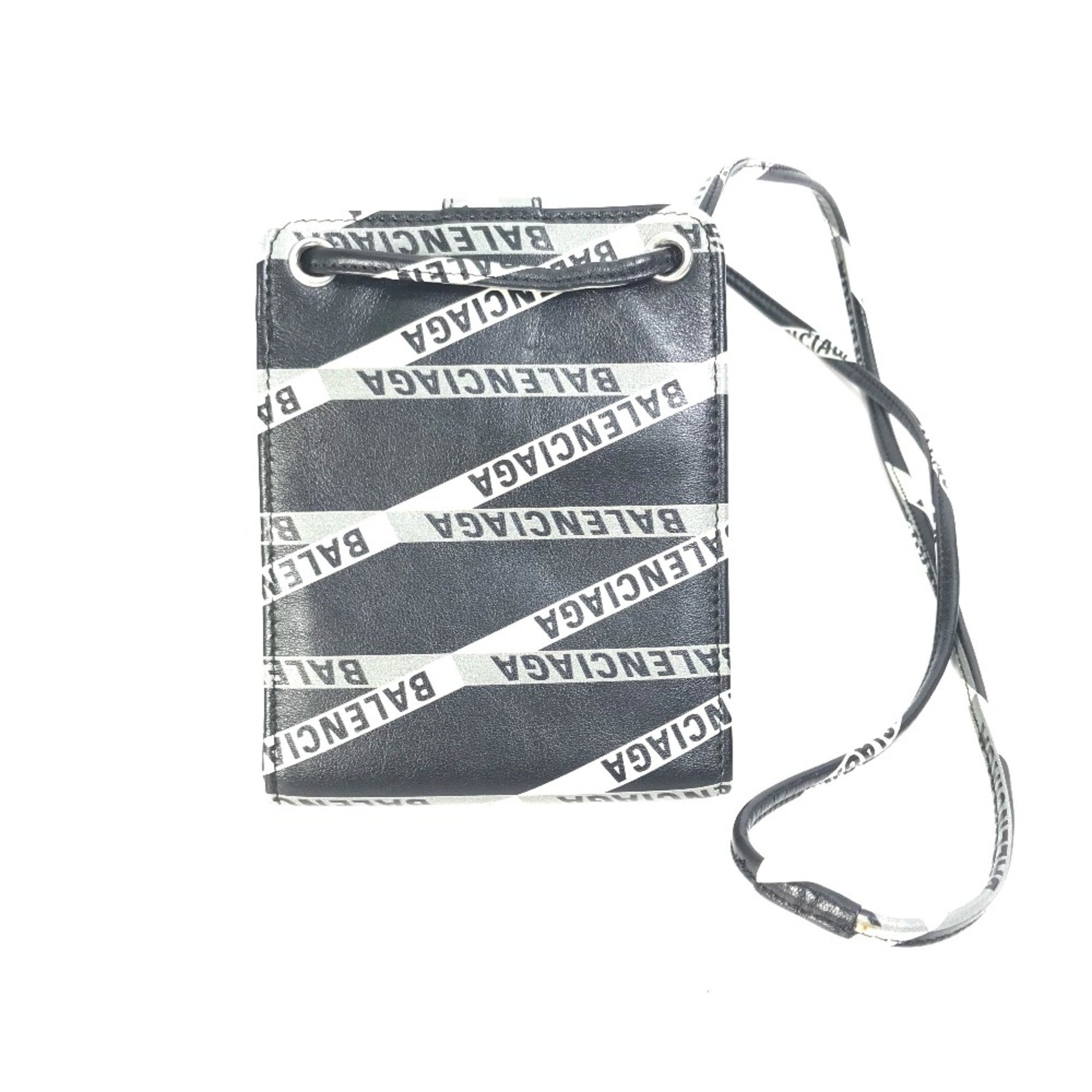 Balenciaga Pouch Pochette Wallet bag logo Shoulder Bag White
