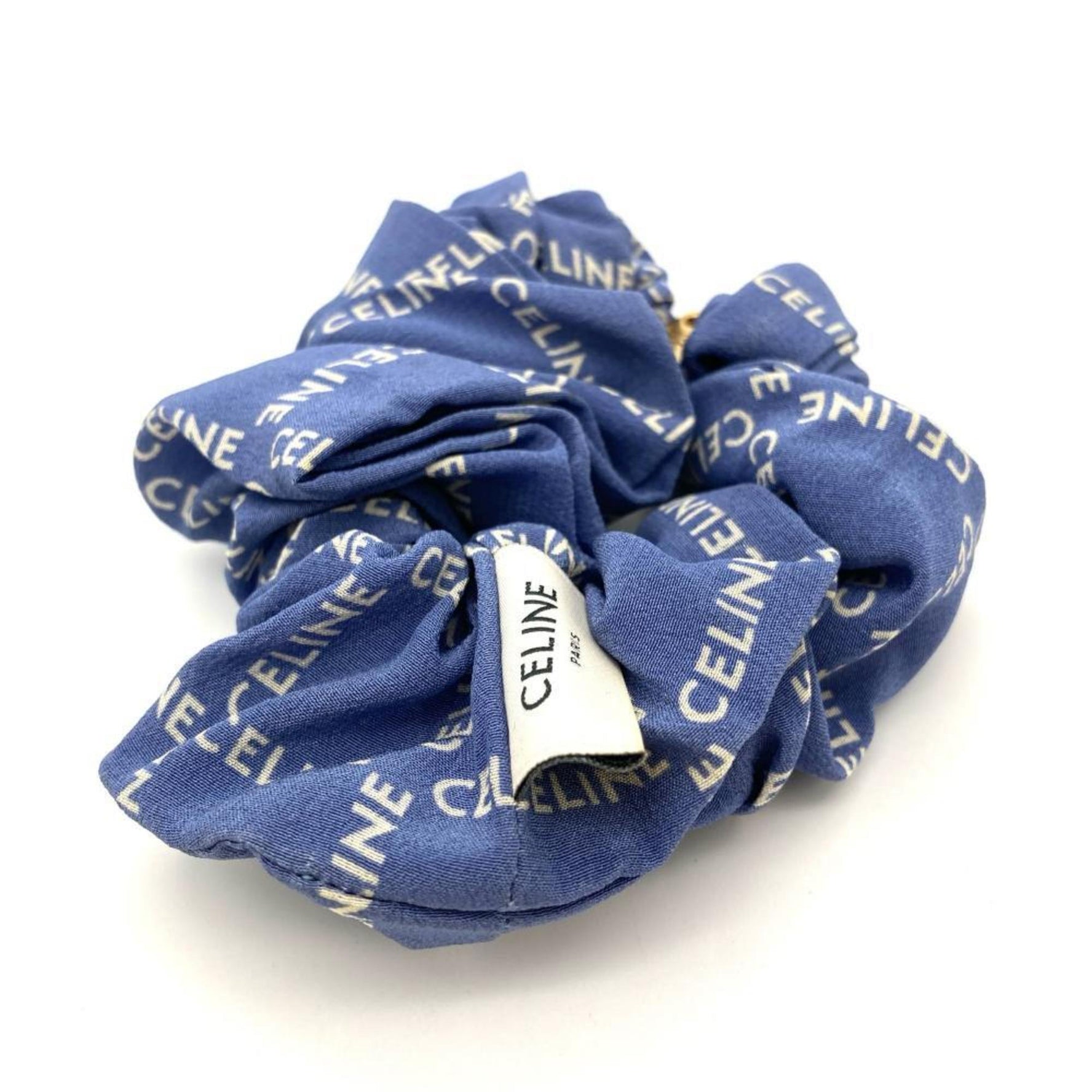 CELINE Triomphe Scrunchie Headband Silk