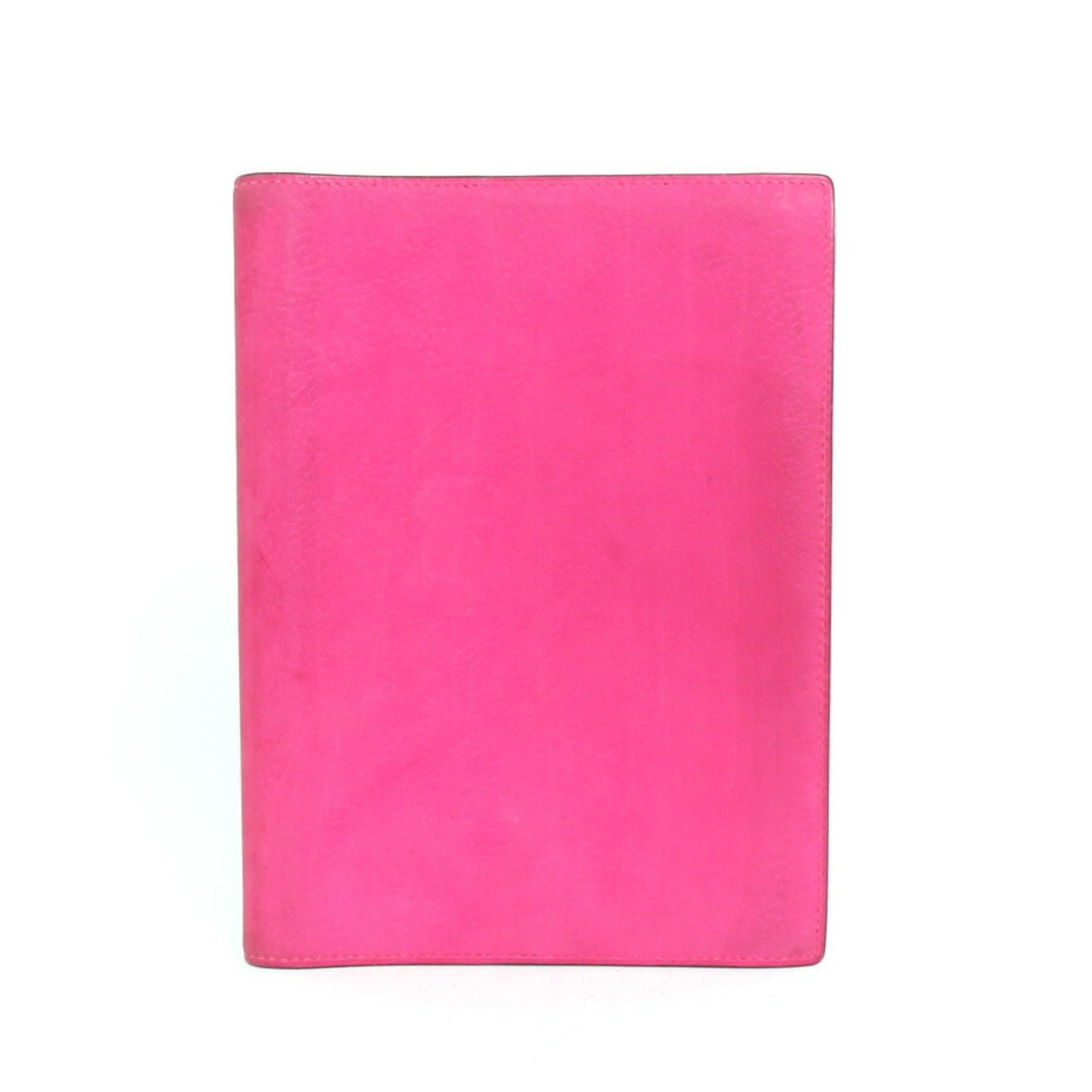 Hermes Notebook Cover Leather Magenta Ladies