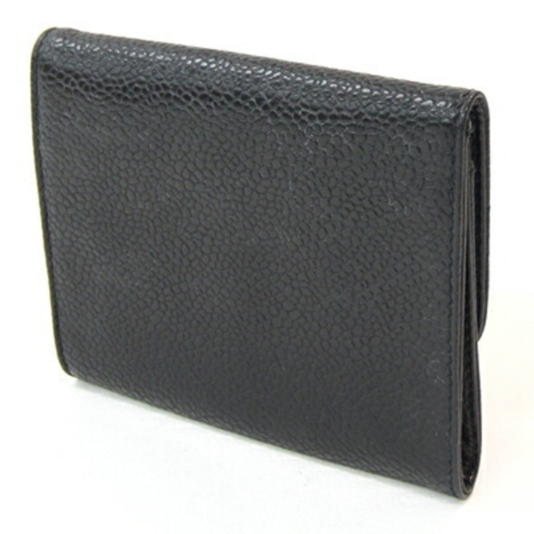 Chanel Coin Case Caviar Skin Mini Wallet Compact Purse Coco Mark