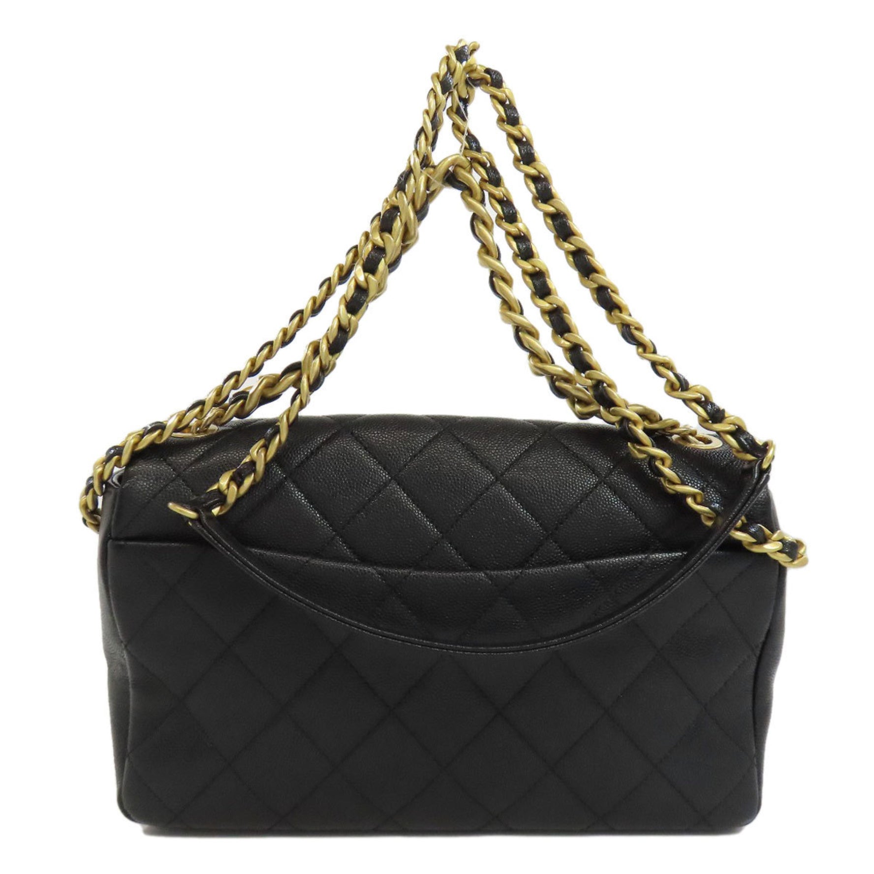 CHANEL Matelasse Shoulder Bag Grained Calfskin