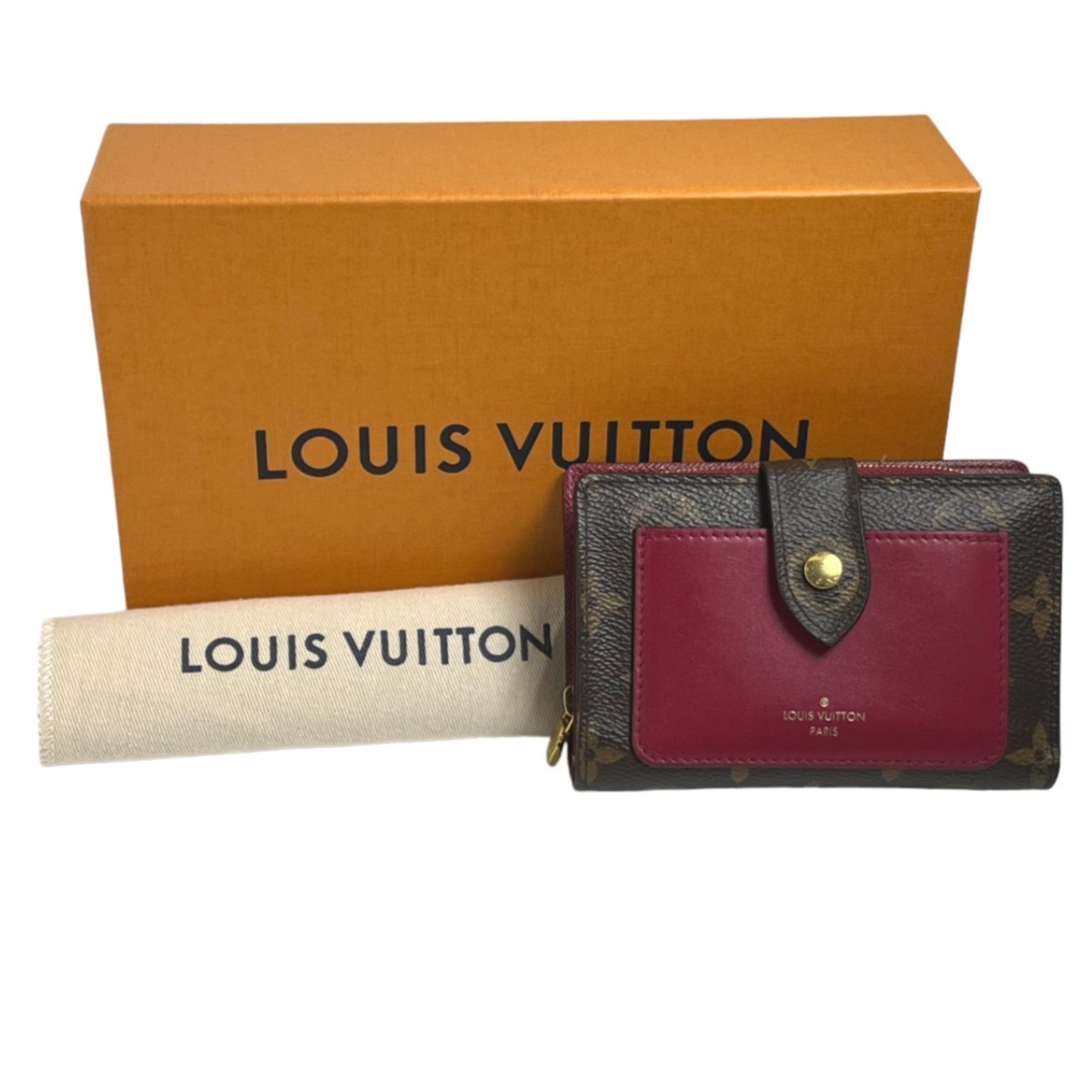 Louis Vuitton Bifold Wallet Monogram Portefeuille Juliet Fuchsia LV