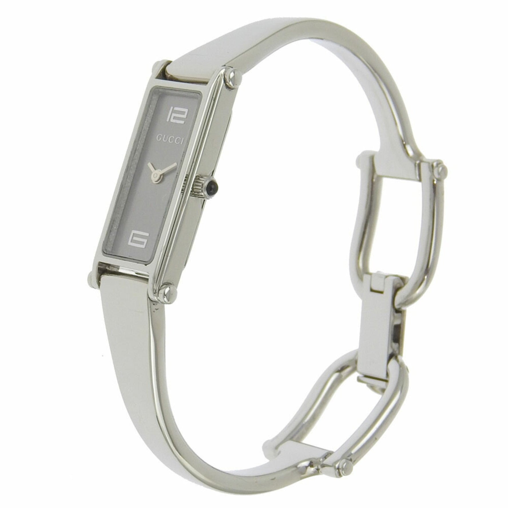 Gucci Watch Stainless Steel Quartz Analog Display Grey Dial