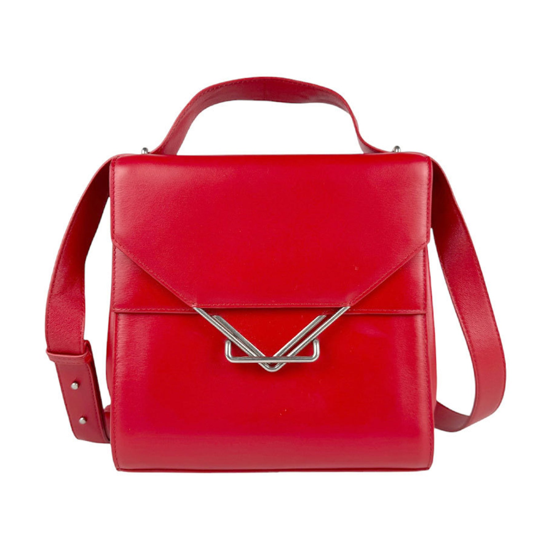 BOTTEGA VENETA Shoulder Bag The Clip Leather Red
