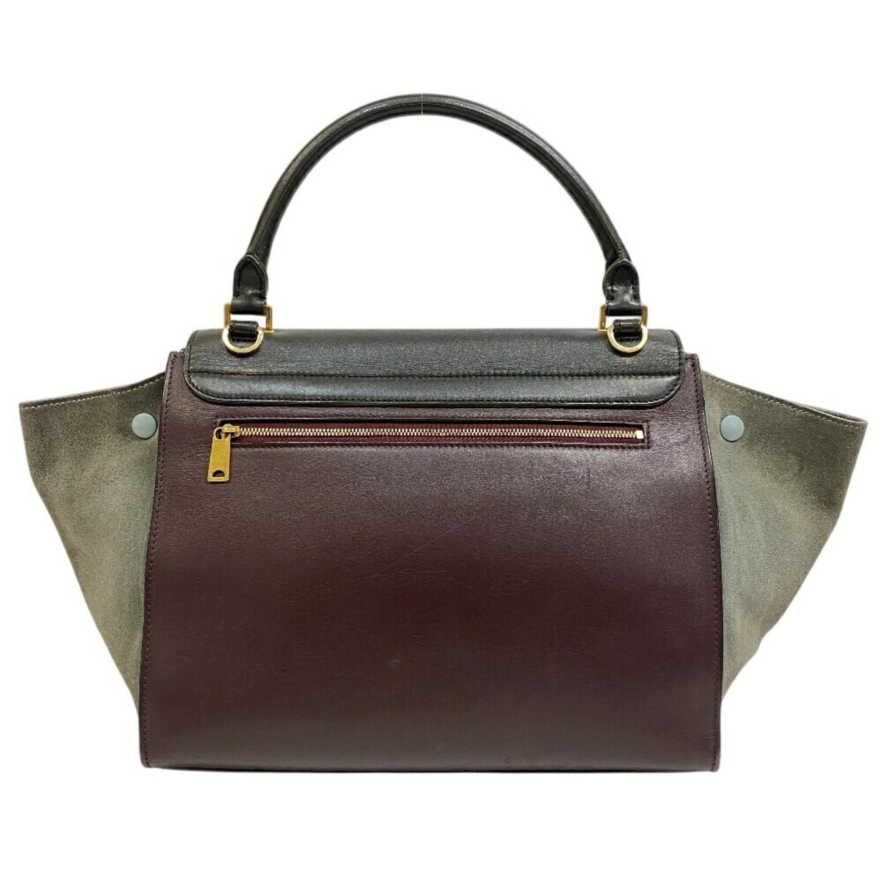 CELINE Trapeze Medium Handbag Khaki Green
