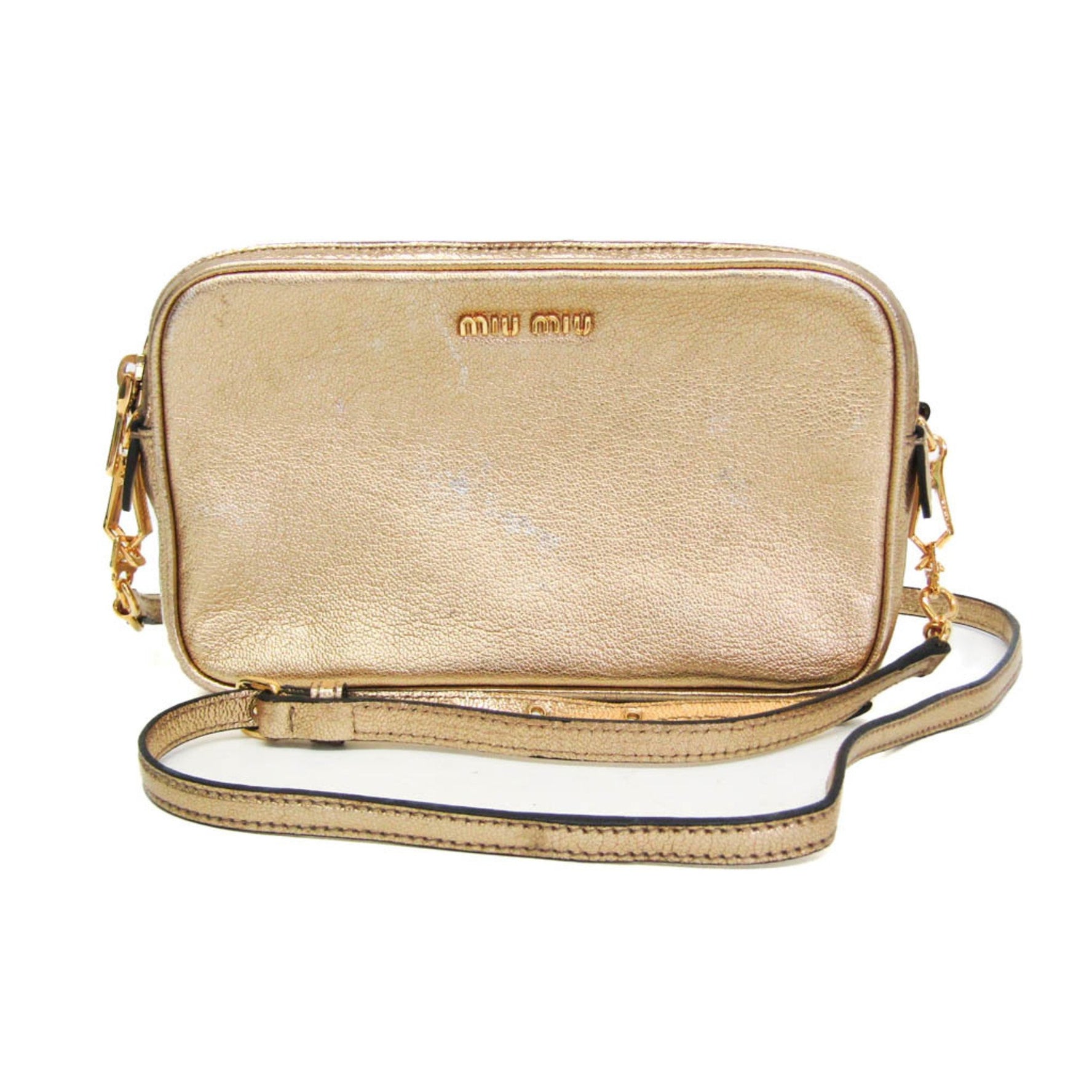 Miu Miu MADRAS Leather Shoulder Bag