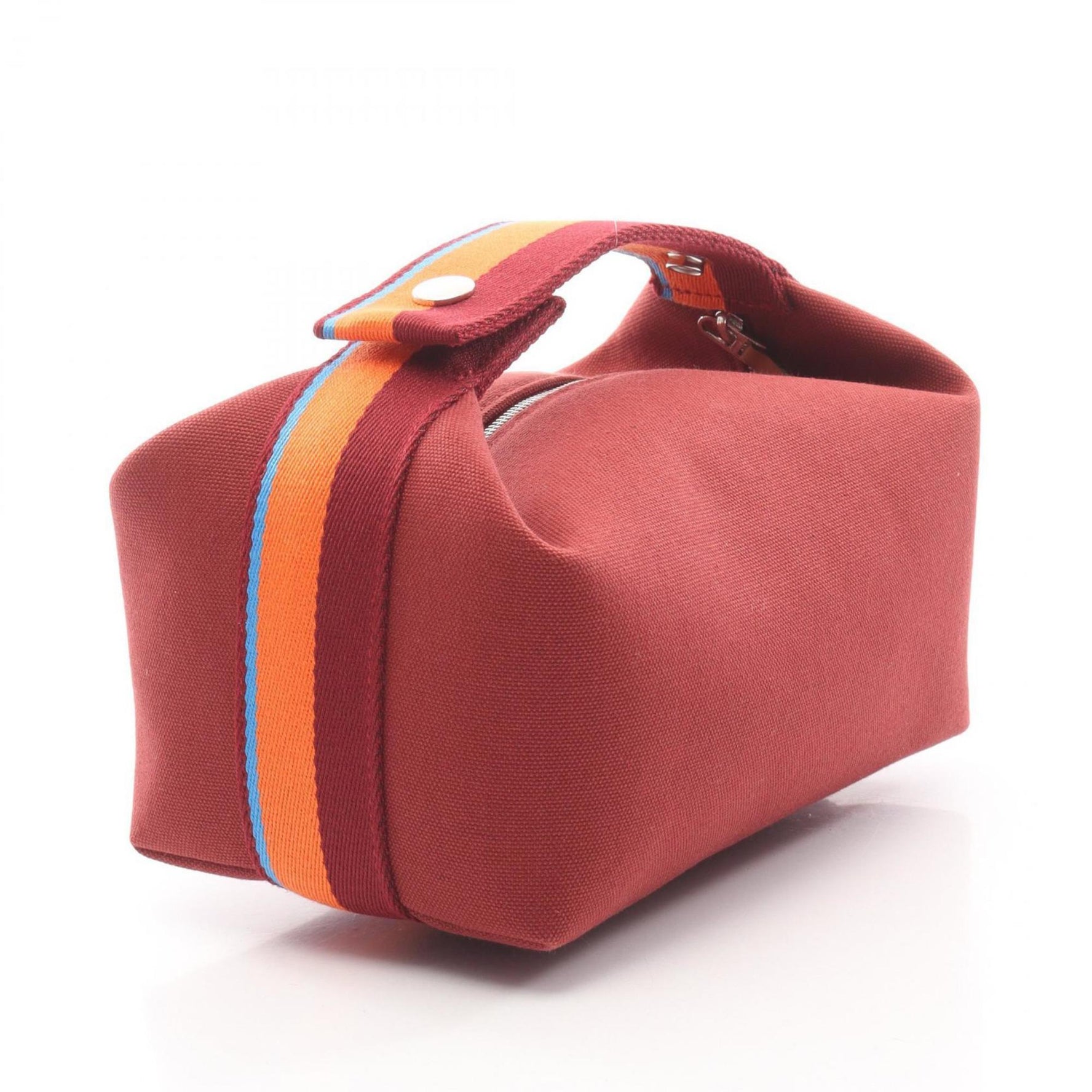 Hermes Hermès Brides A Black PM H Pavillon Rouge Canvas Handbag, Brown Multicolor