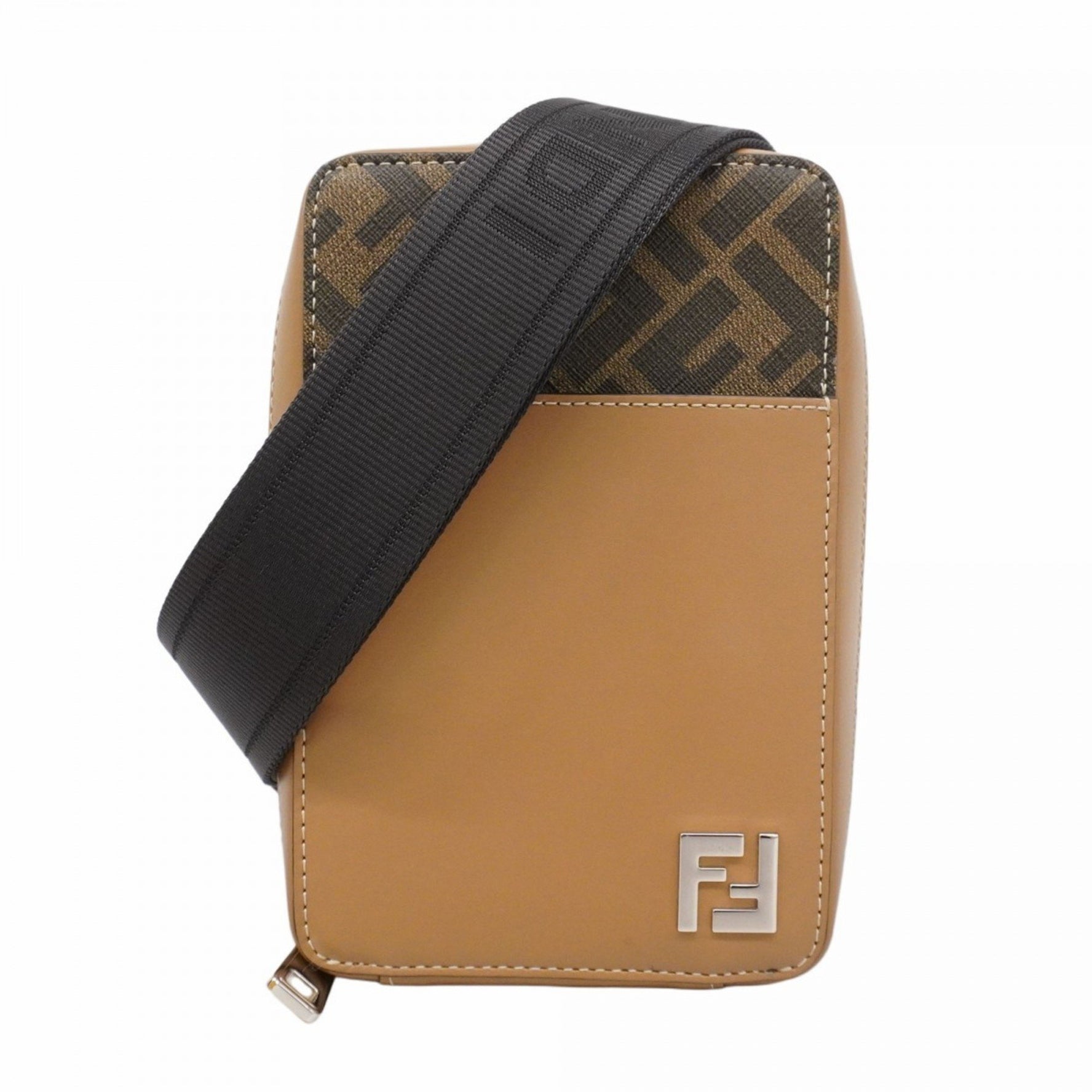 Fendi Zucca Leather Shoulder Bag