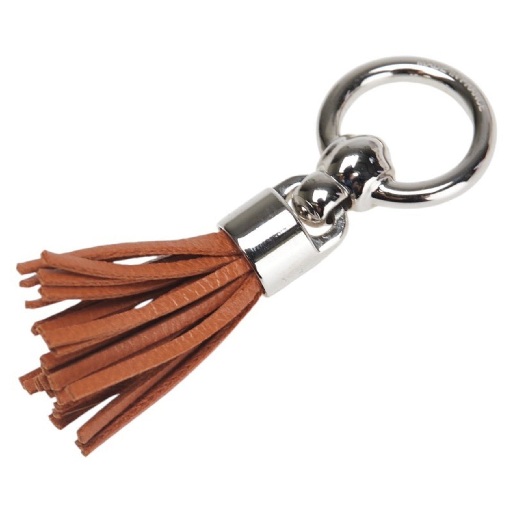 Hermès Twilly Ring, Cell Pompon, Silver Hardware, Scarf Silver, Maroon Arzan, Plated, Anneu Milo, HERMES