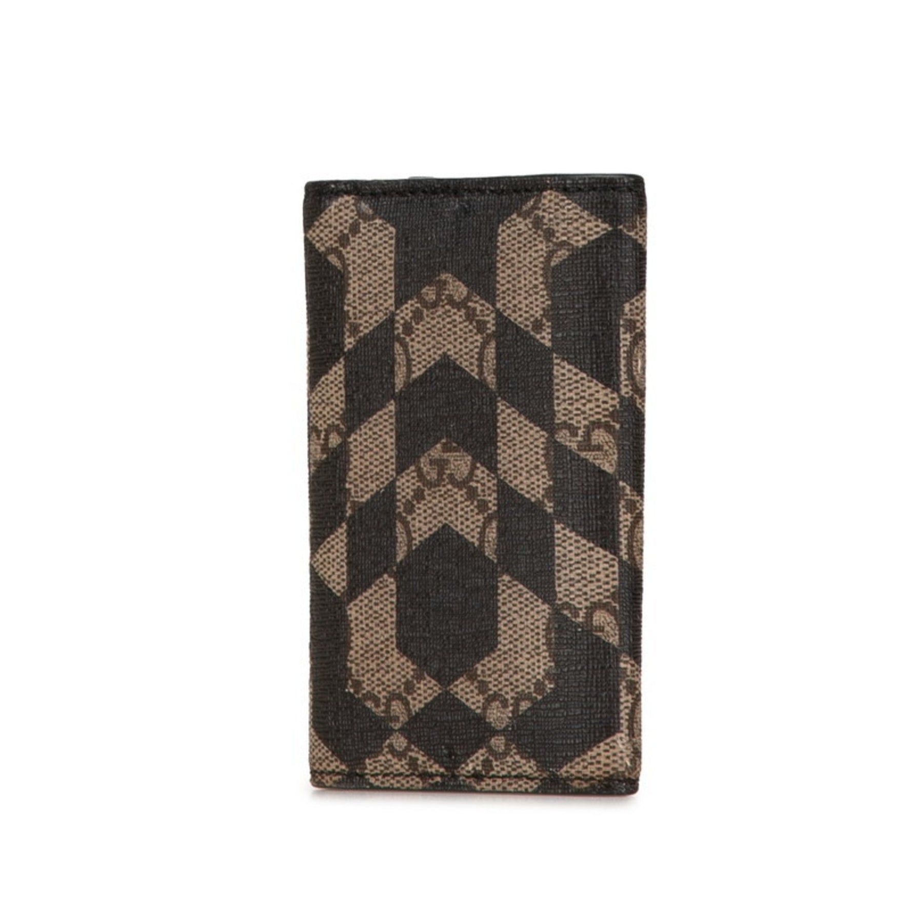Gucci GG Kaleido Supreme key case Black Beige PVC Leather