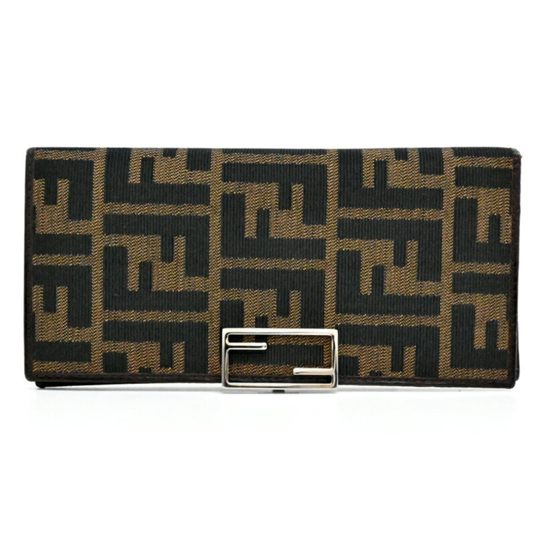 Fendi Zucca Turn Long Wallet and Men, Canvas