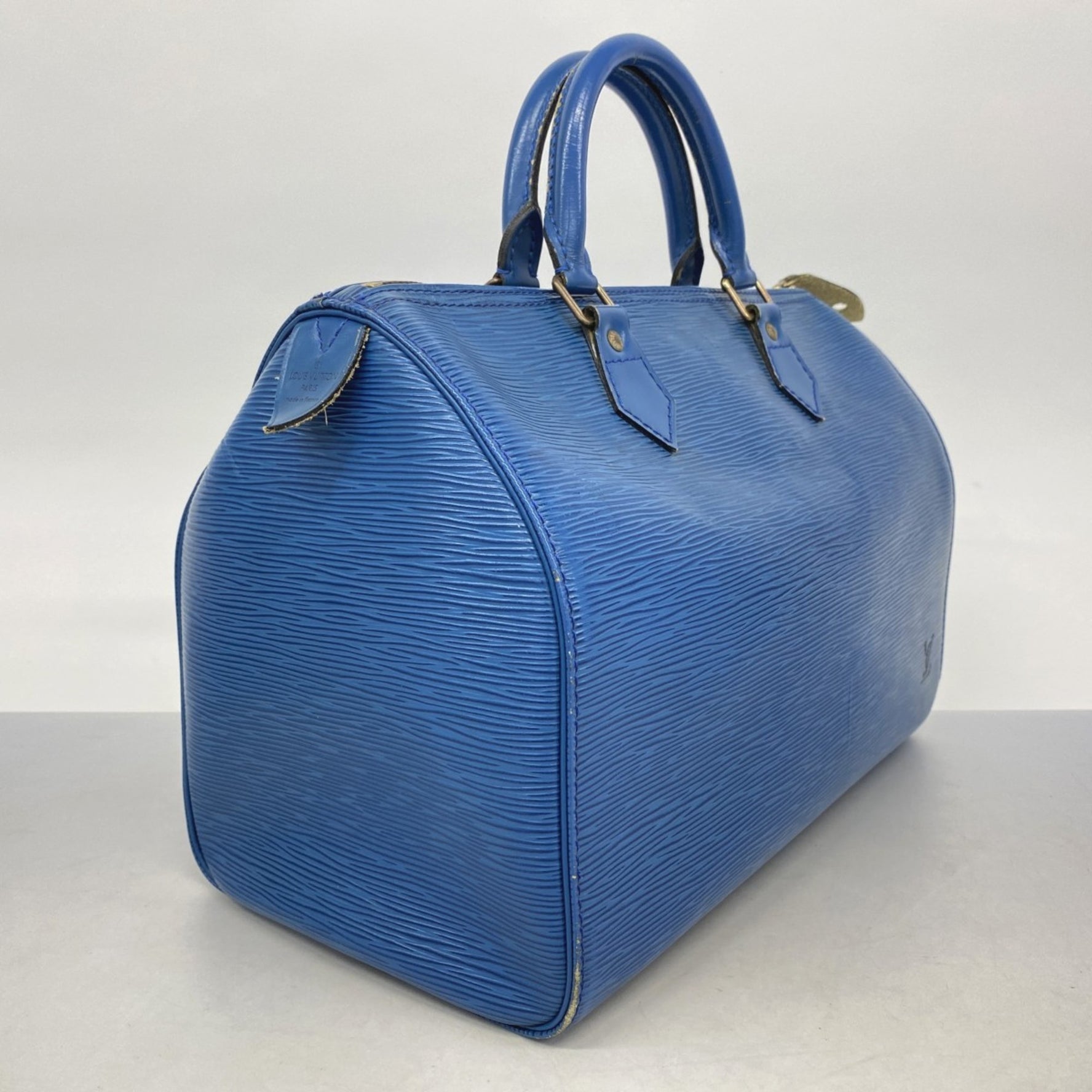 Louis Vuitton Epi Speedy 30 Handbag Toledo Blue