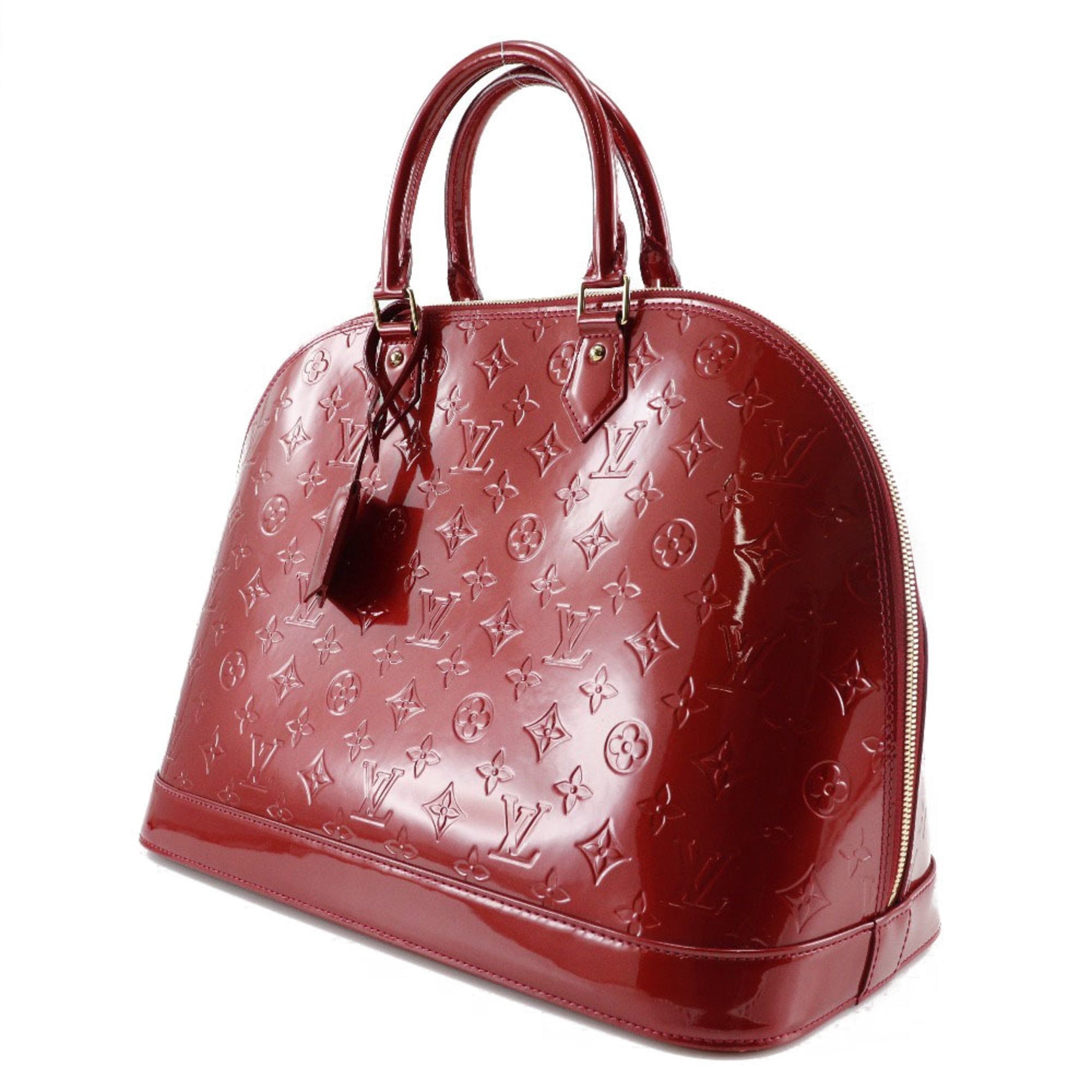 Louis Vuitton Alma GM Handbag Vernis Pomme D'Amour Red