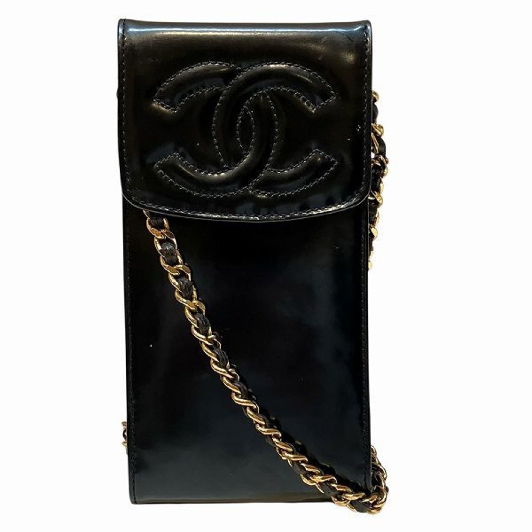 Chanel Coco Mark Enamel Mini Chain Shoulder Bag