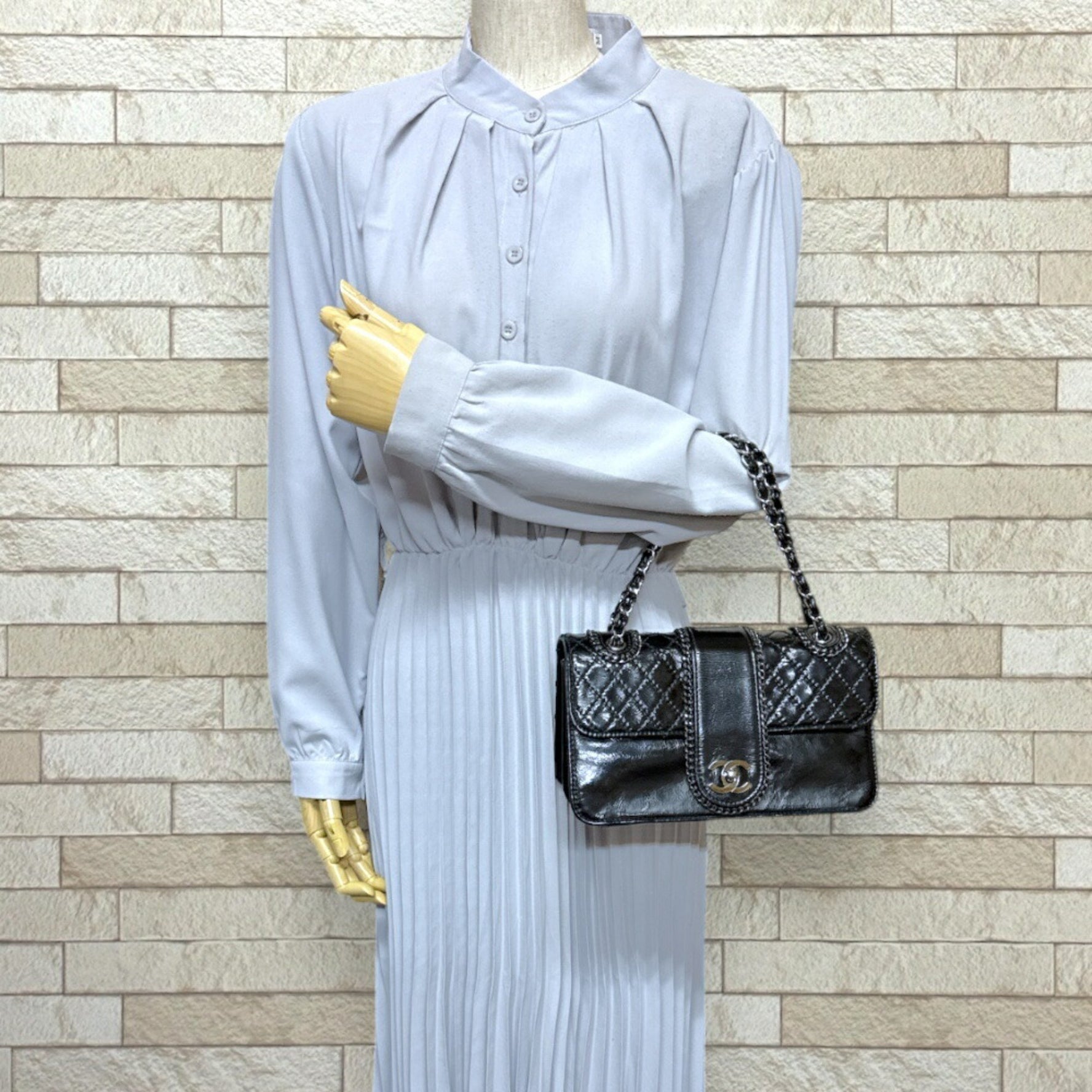 Chanel Luxury Shoulder Bag Patent Leather W Chain