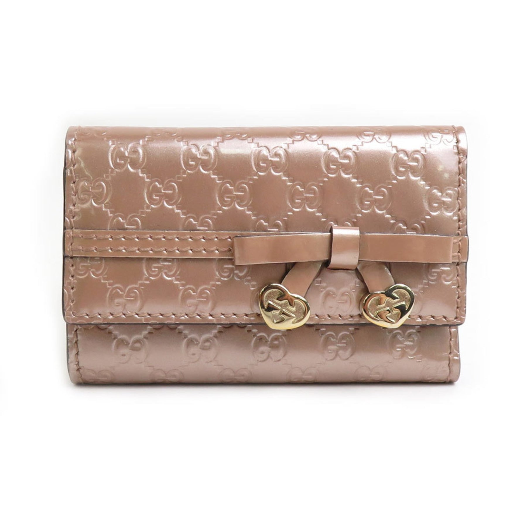 GUCCI Key Case Micro Guccissima Patent Leather