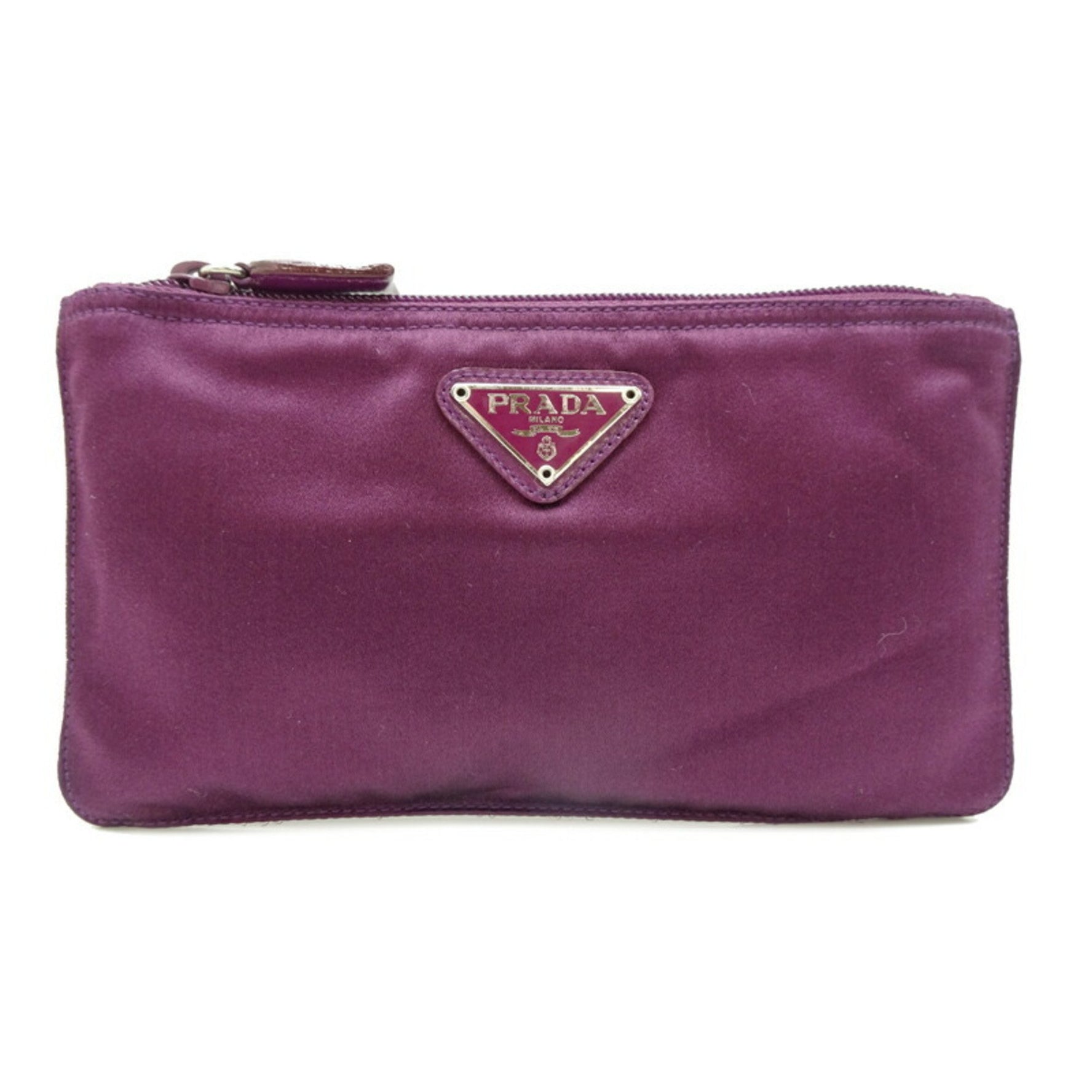 Prada Women's MV5 Satin MIRRILLO Pouch (Wine Red)