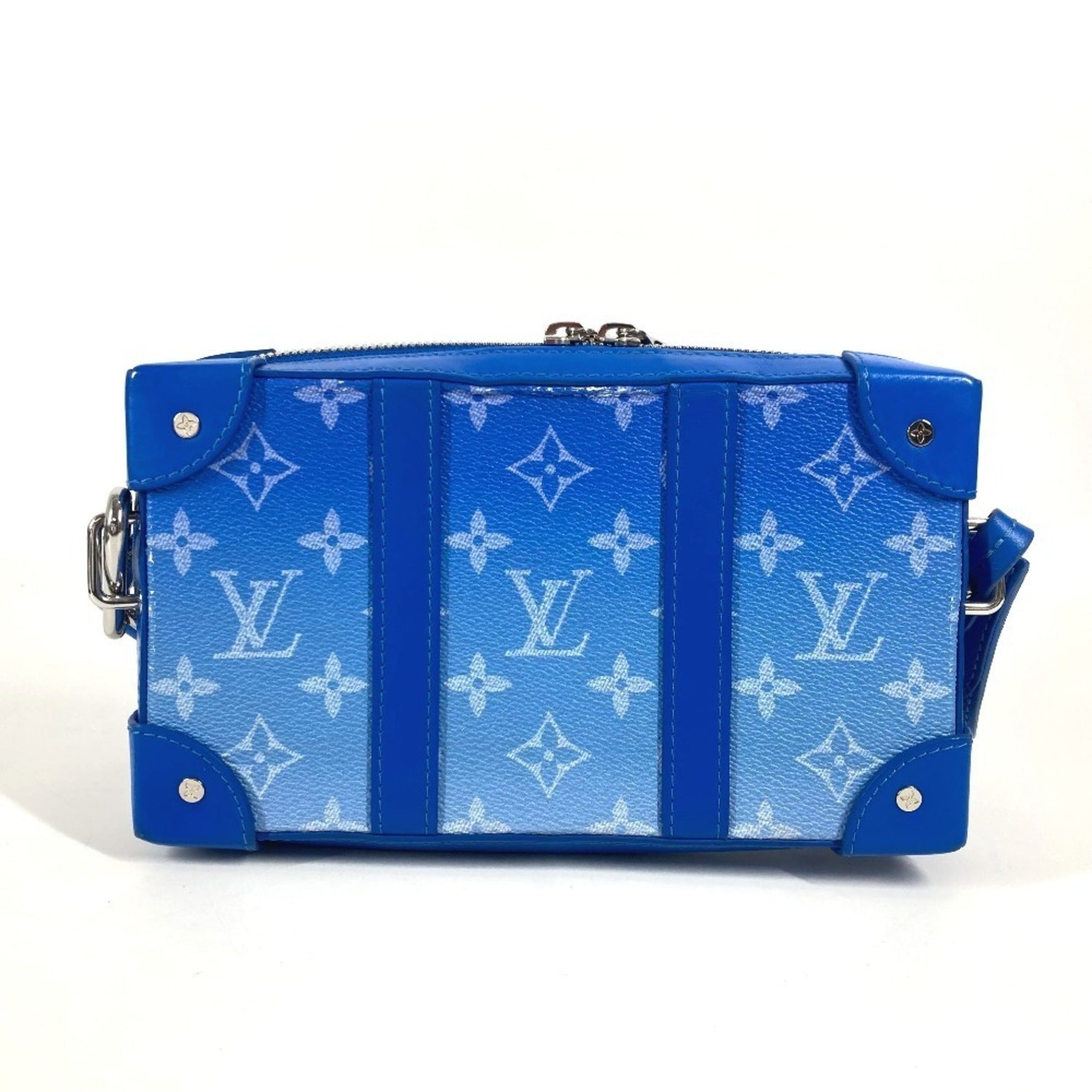 Louis Vuitton Monogram Clouds Soft Trunk Wallet Crossbody Bag Pochette Long Clutch Shoulder Leather Men's Blue
