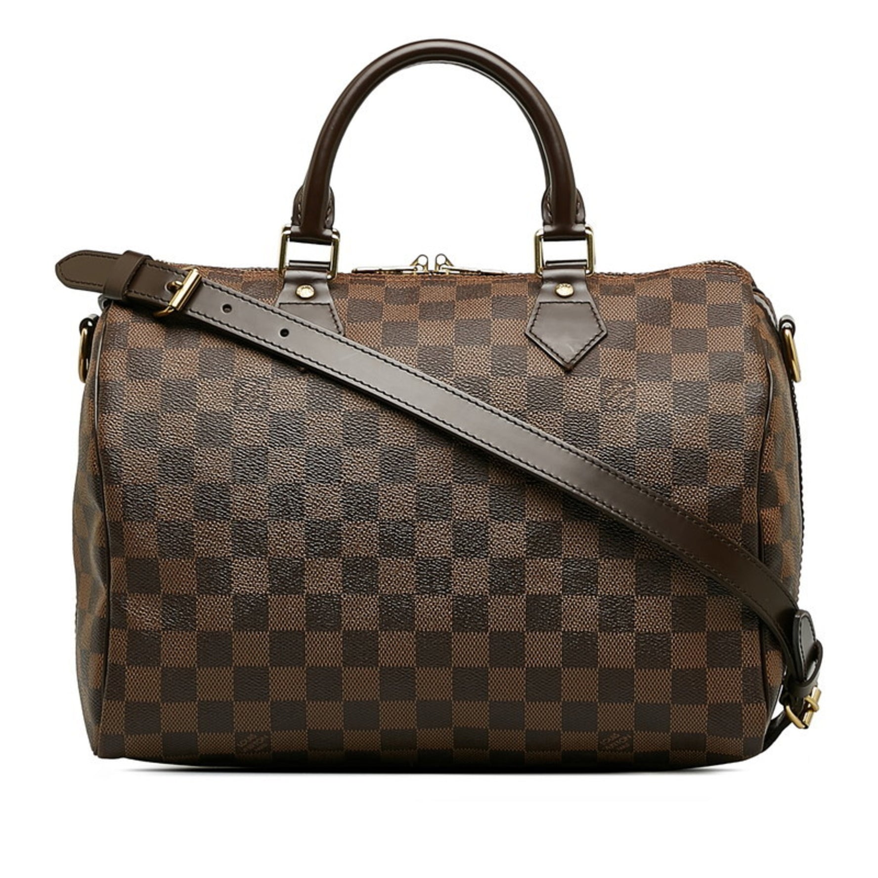 Louis Vuitton Damier Speedy Bandouliere 30 Handbag Shoulder Bag PVC Leather