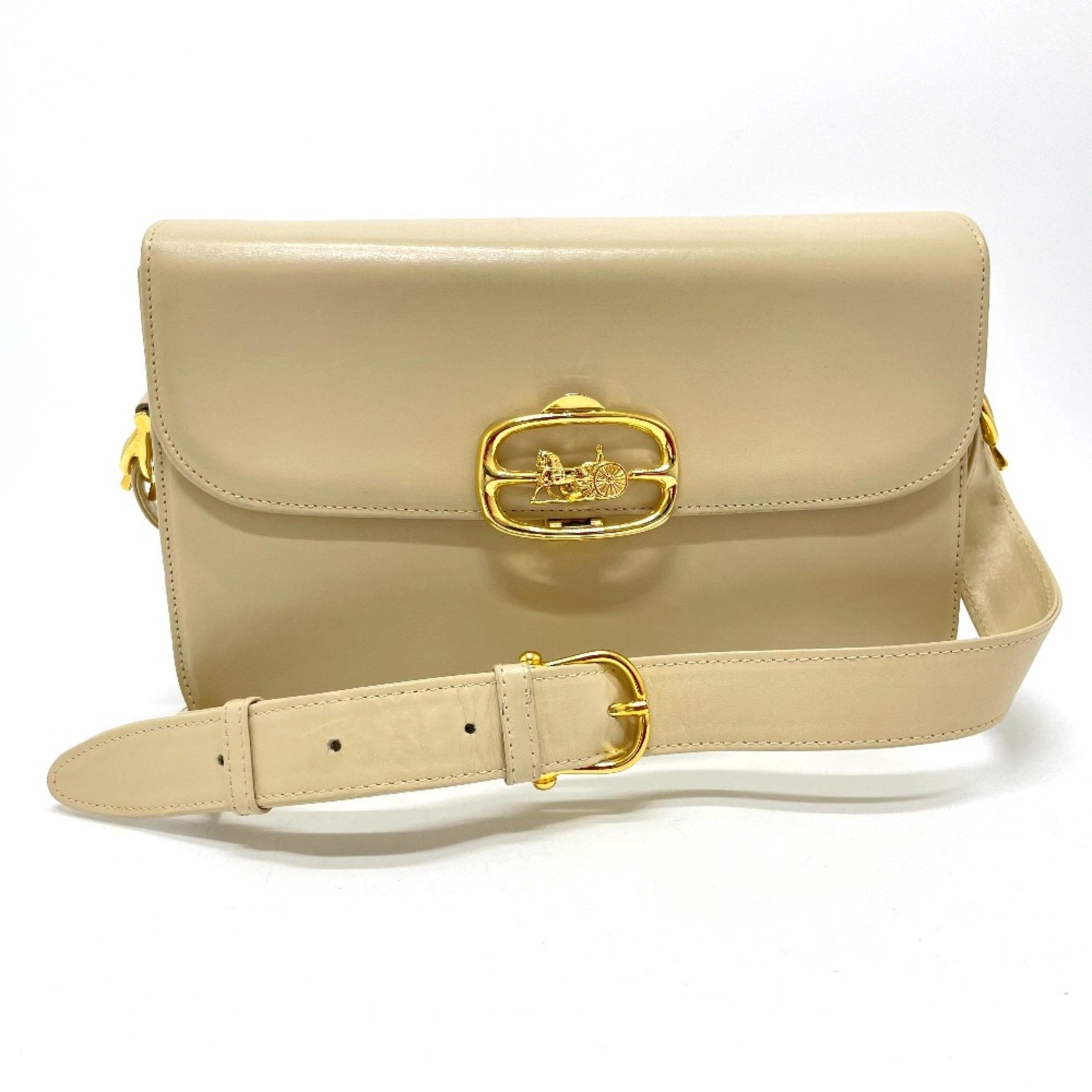 CELINE Carriage hardware bag shawl Shoulder Bag x GoldHardware