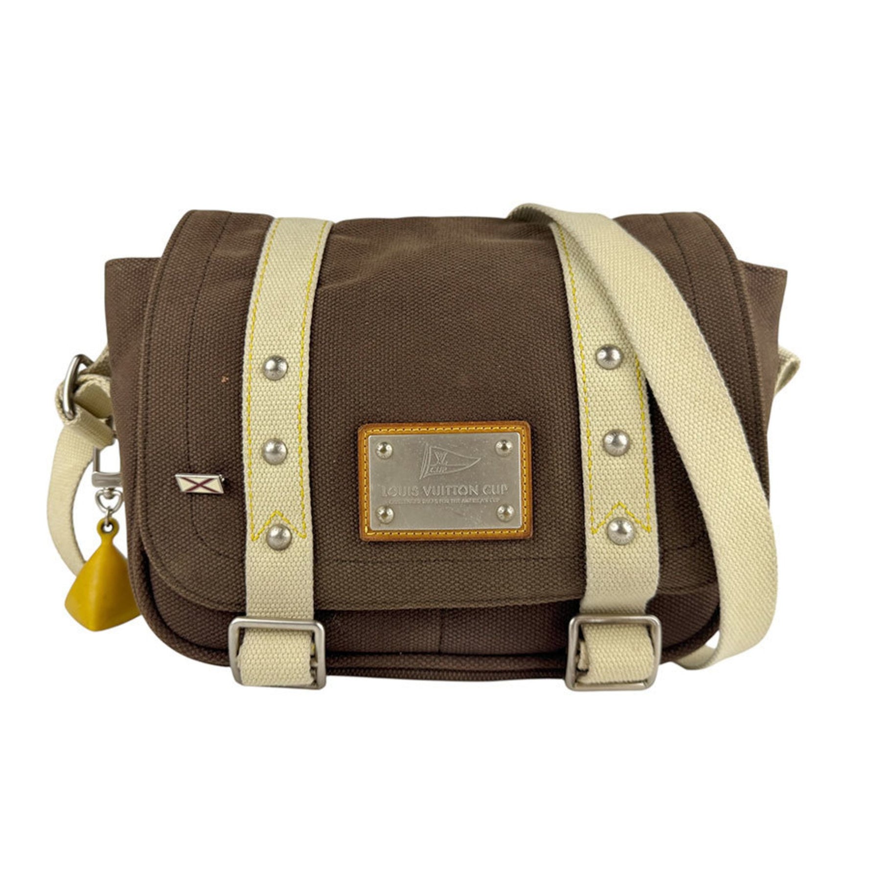 Louis Vuitton Antigua Busas PM Shoulder Bag in Mocha Canvas