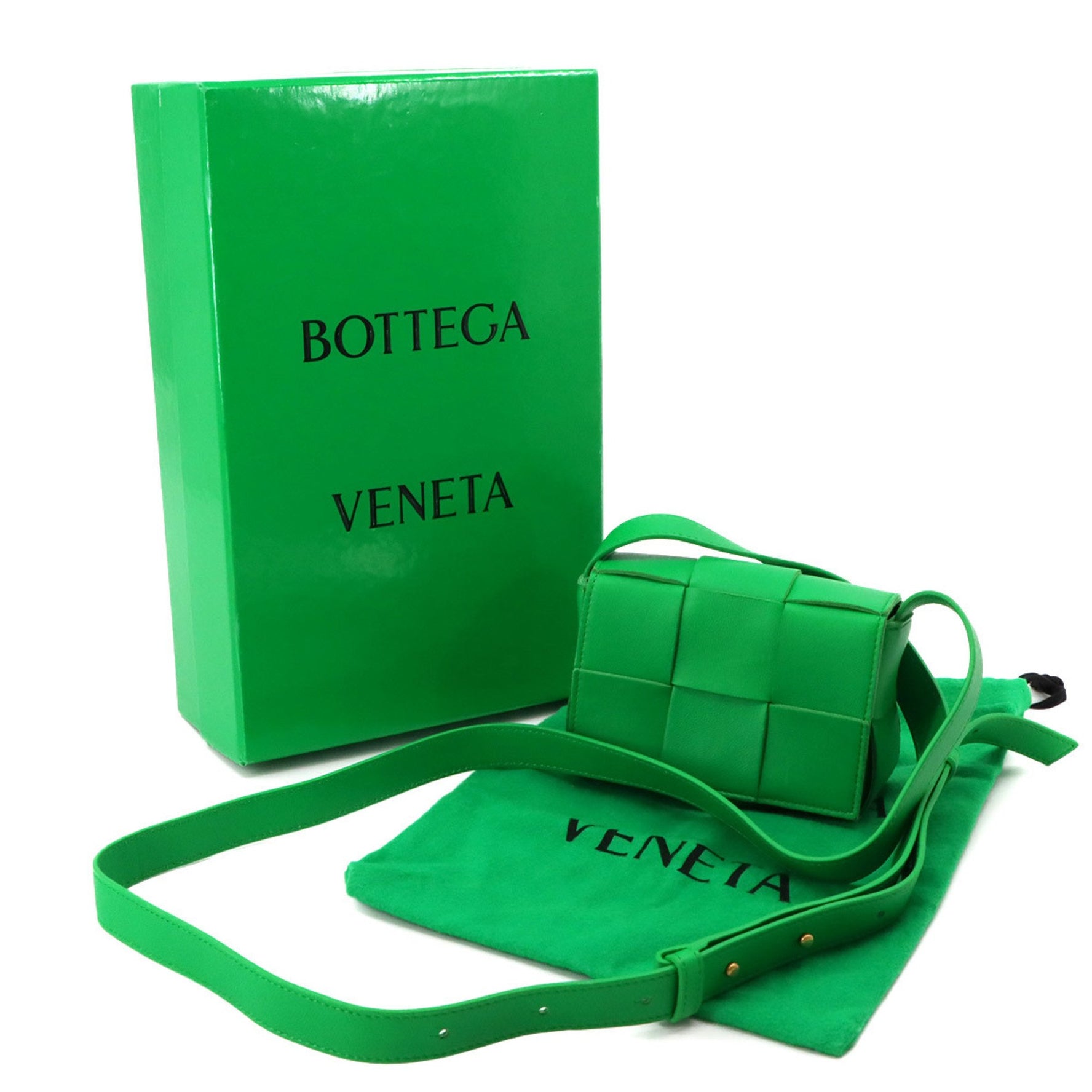 Bottega Veneta Intrecciato Candy Cassette Leather Shoulder Bag, Paraquito