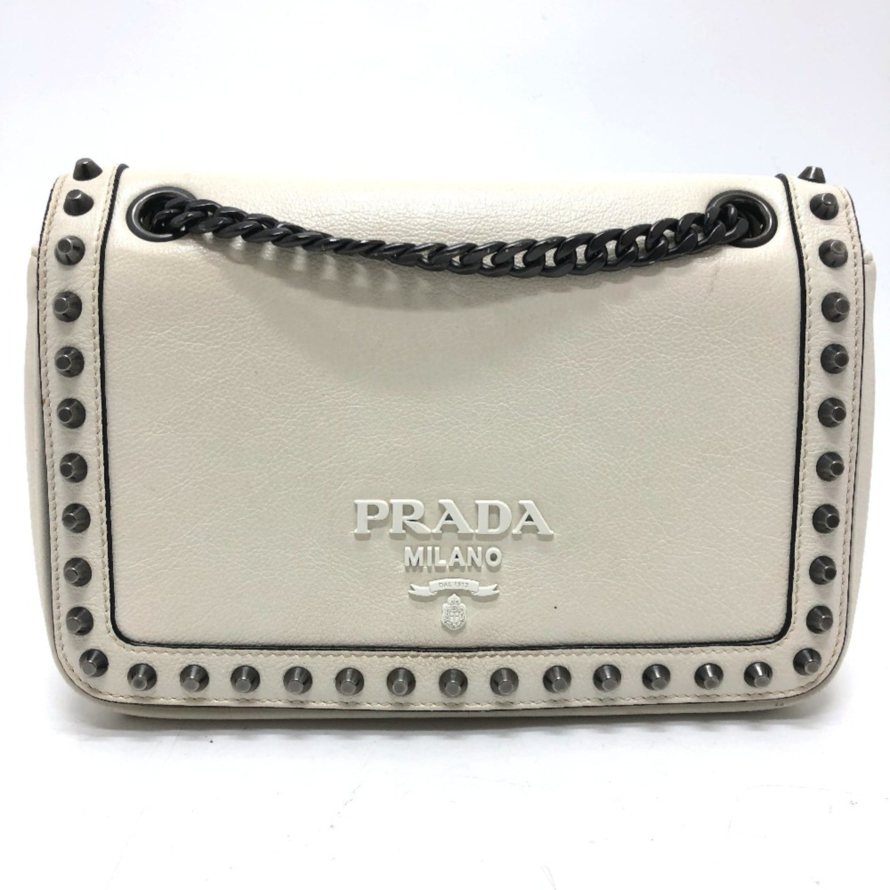 PRADA Logo studs Bag Shoulder Bag