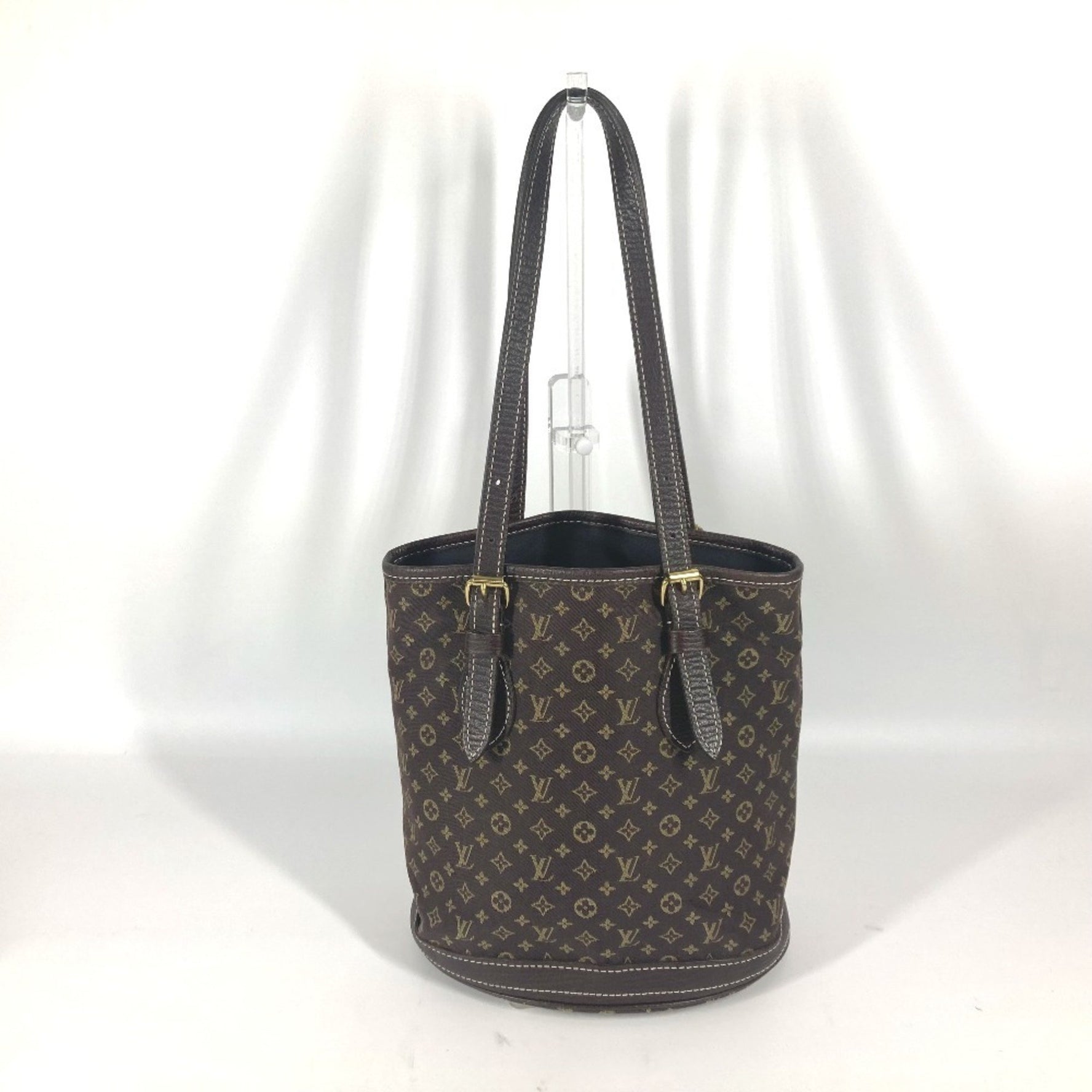 Louis Vuitton Monogram Mini Bucket PM with pouch, shoulder bag, tote bucket-shaped Canvas, Fuzan, brown