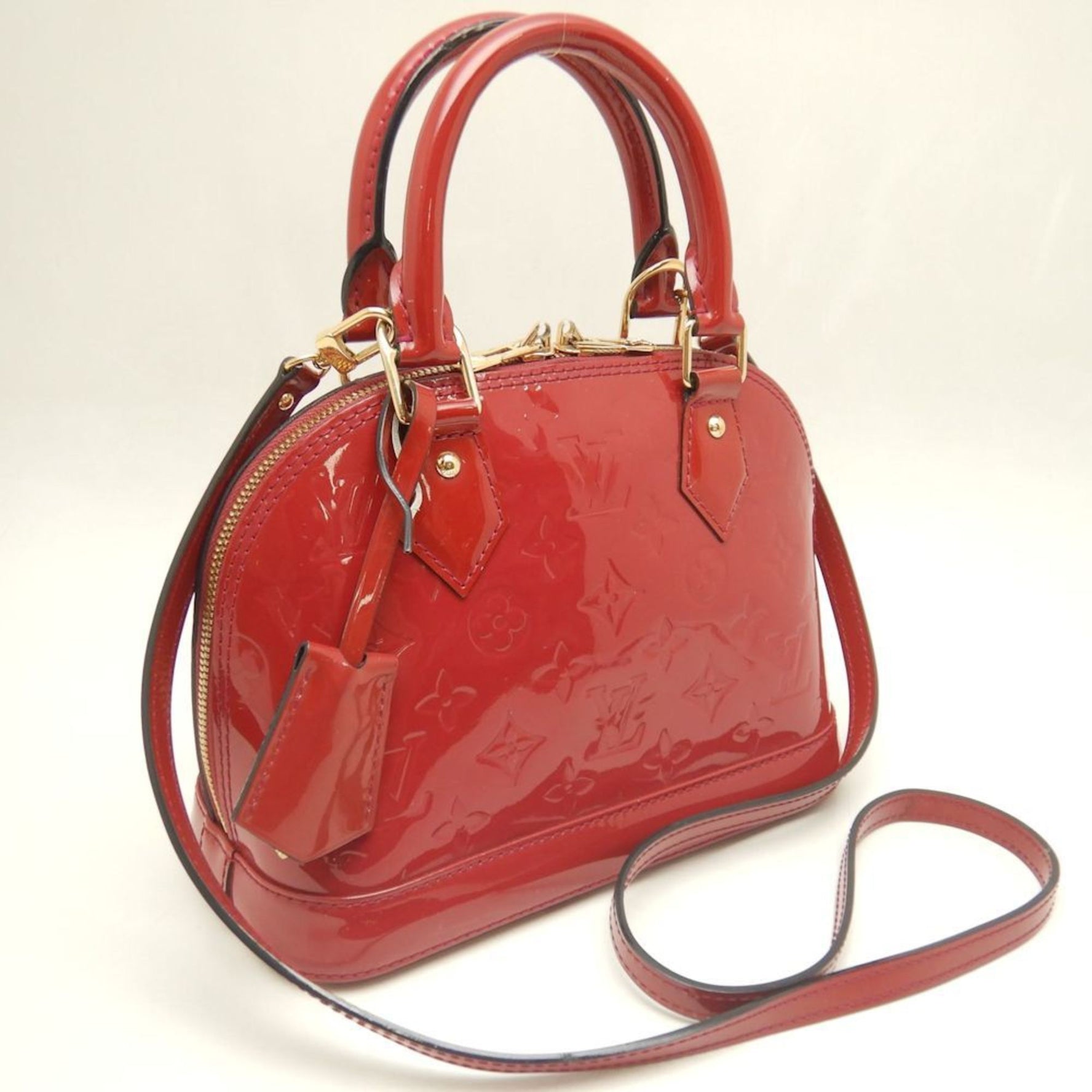 Louis Vuitton Vernis Alma BB Handbag Rose Andian