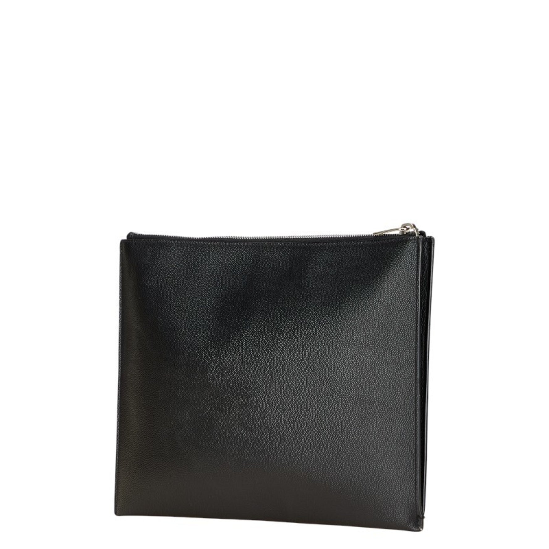 Saint Laurent logo clutch bag in leather .