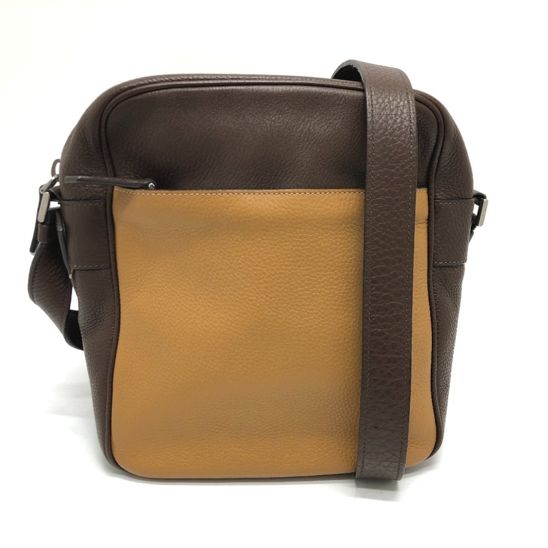 PRADA Triangle logo bag shawl Crossbody Shoulder Bag Beige
