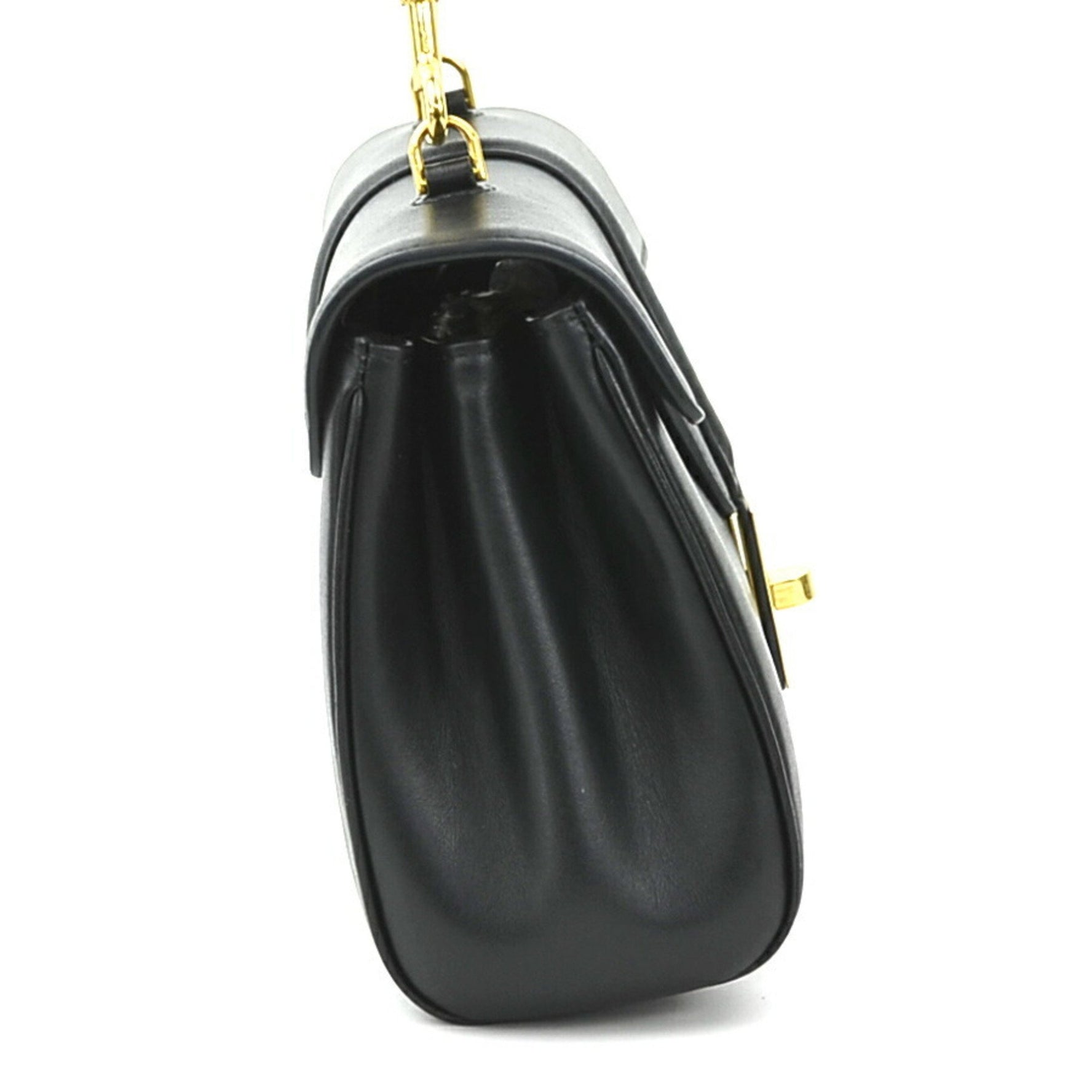 CELINE shoulder bag Teen Soft 16 leather canvas gold