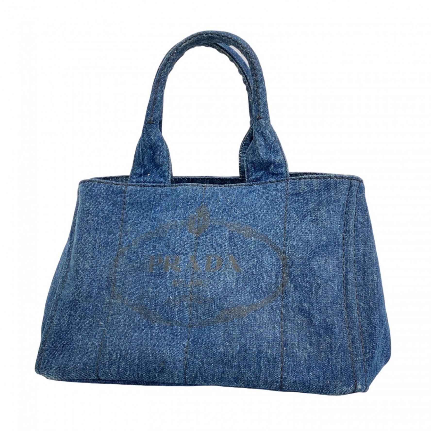 Prada Canapa Denim Tote Bag
