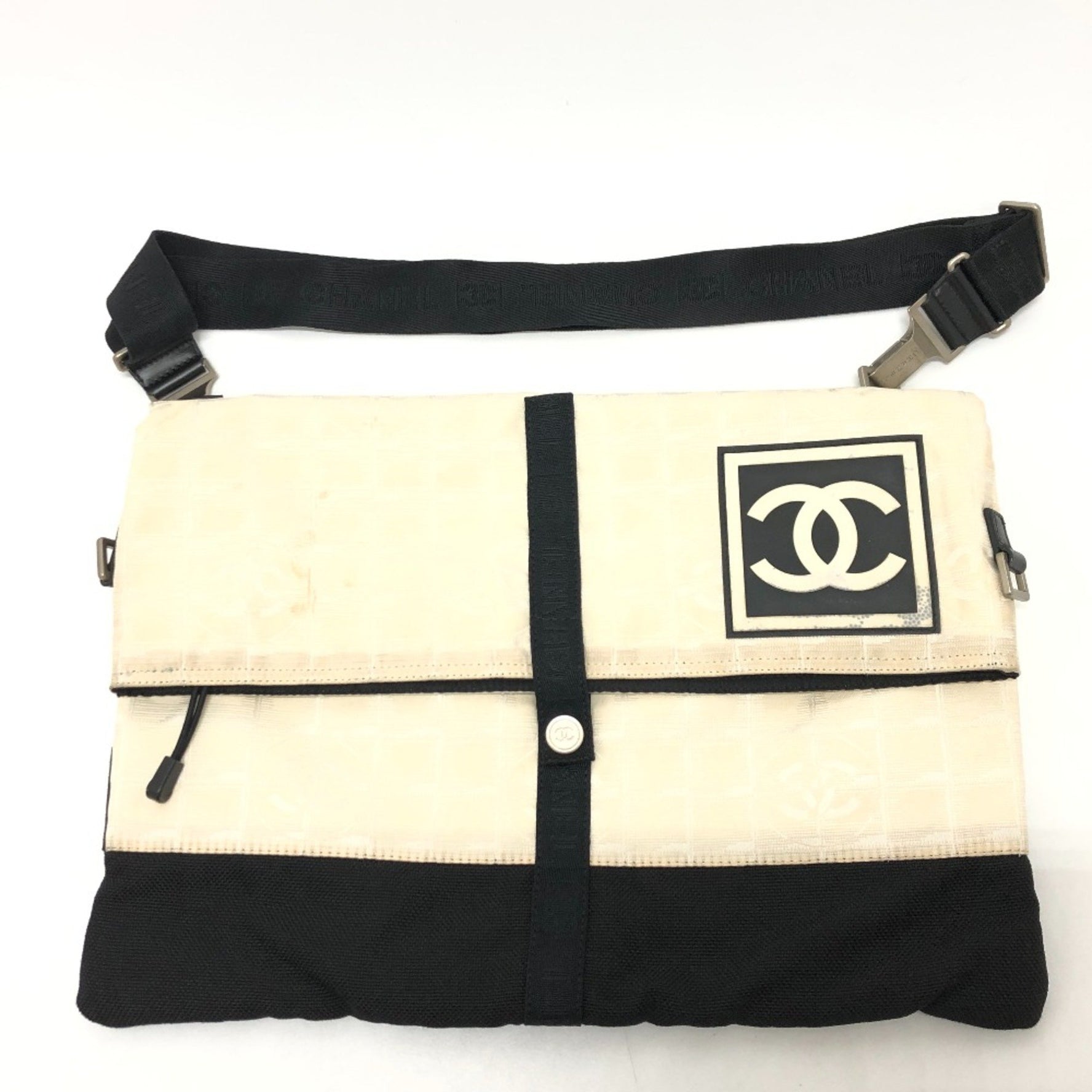 Chanel CC Mark Sports Line Bags Crossbody Shoulder Bag Black/SilverHardware