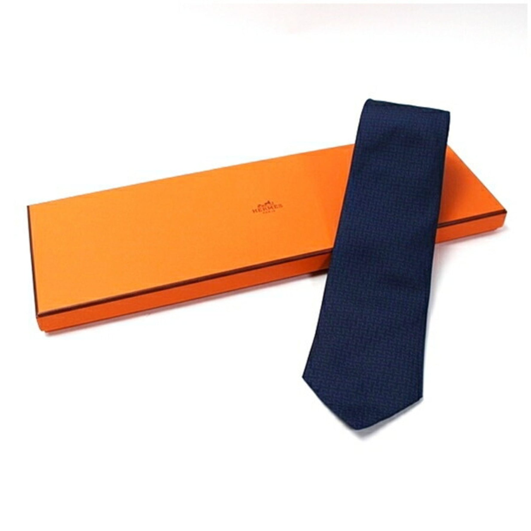 Hermes silk tie, H pattern