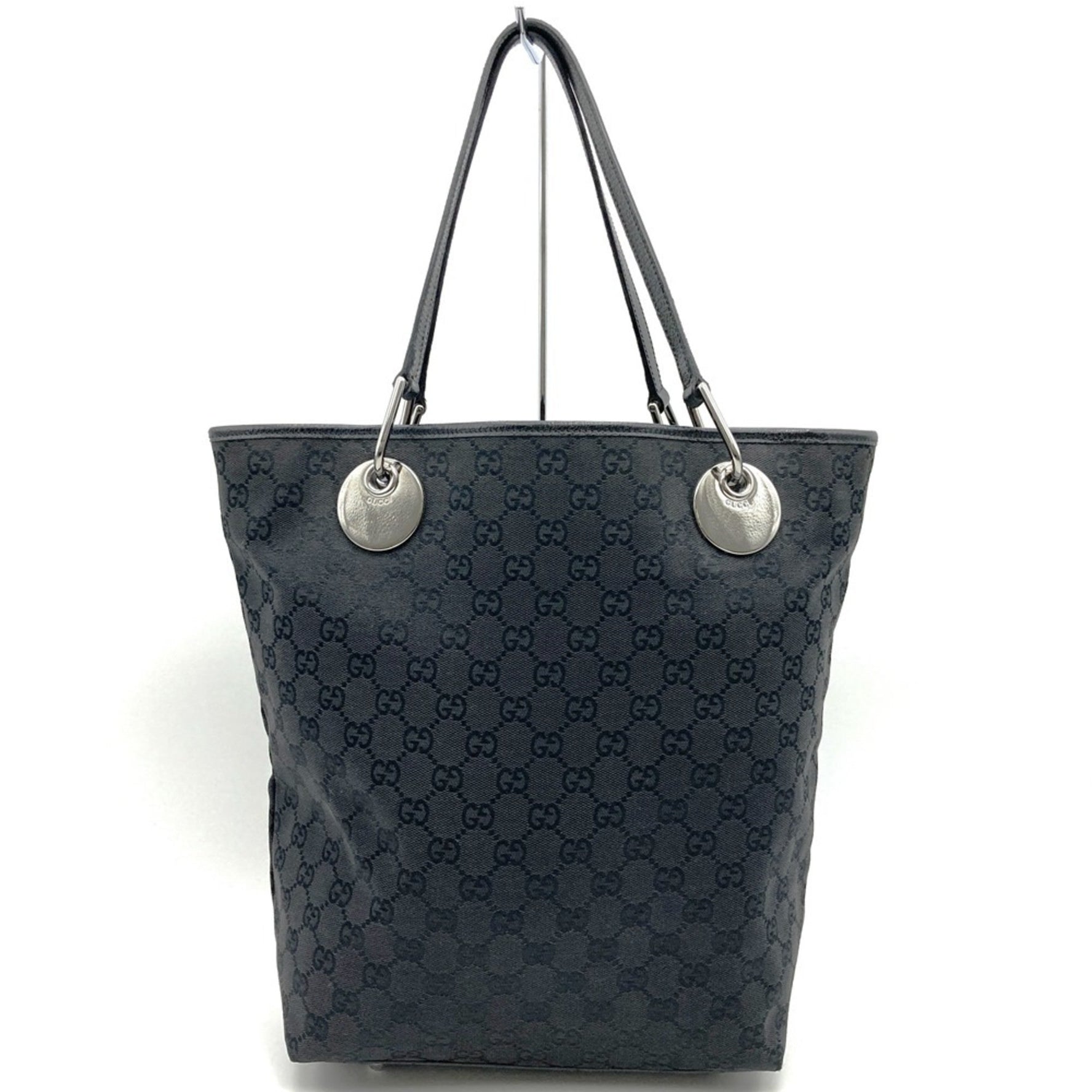GUCCI Tote Bag GG Canvas Leather Men's