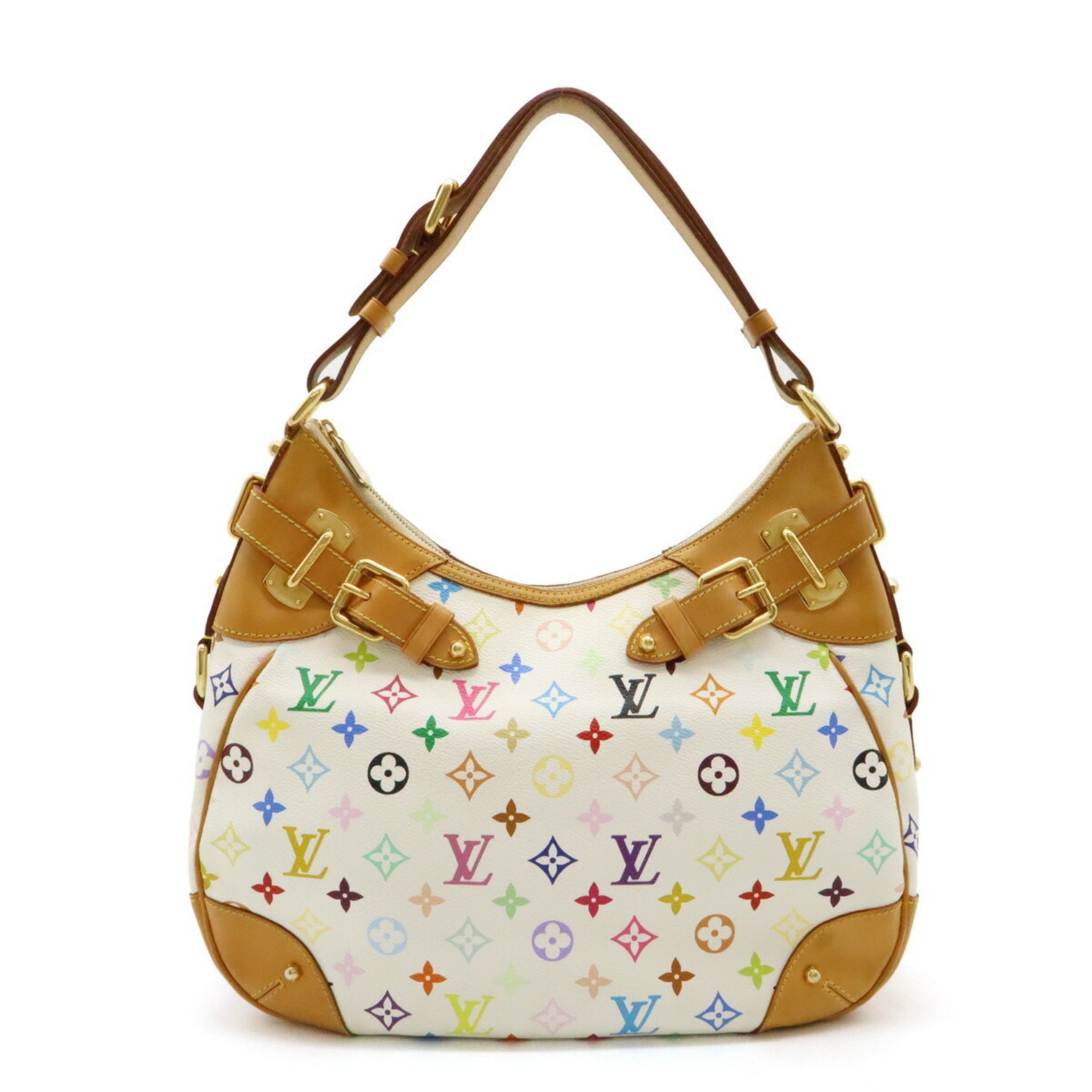 Louis Vuitton Monogram Multicolor Greta Shoulder Bag Bron White