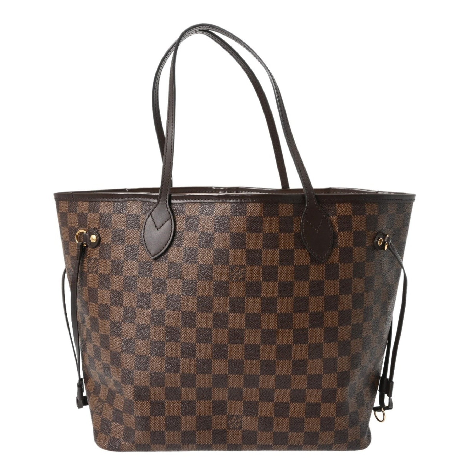 LOUIS VUITTON Damier Neverfull MM Rose Ballerine Canvas Tote Bag
