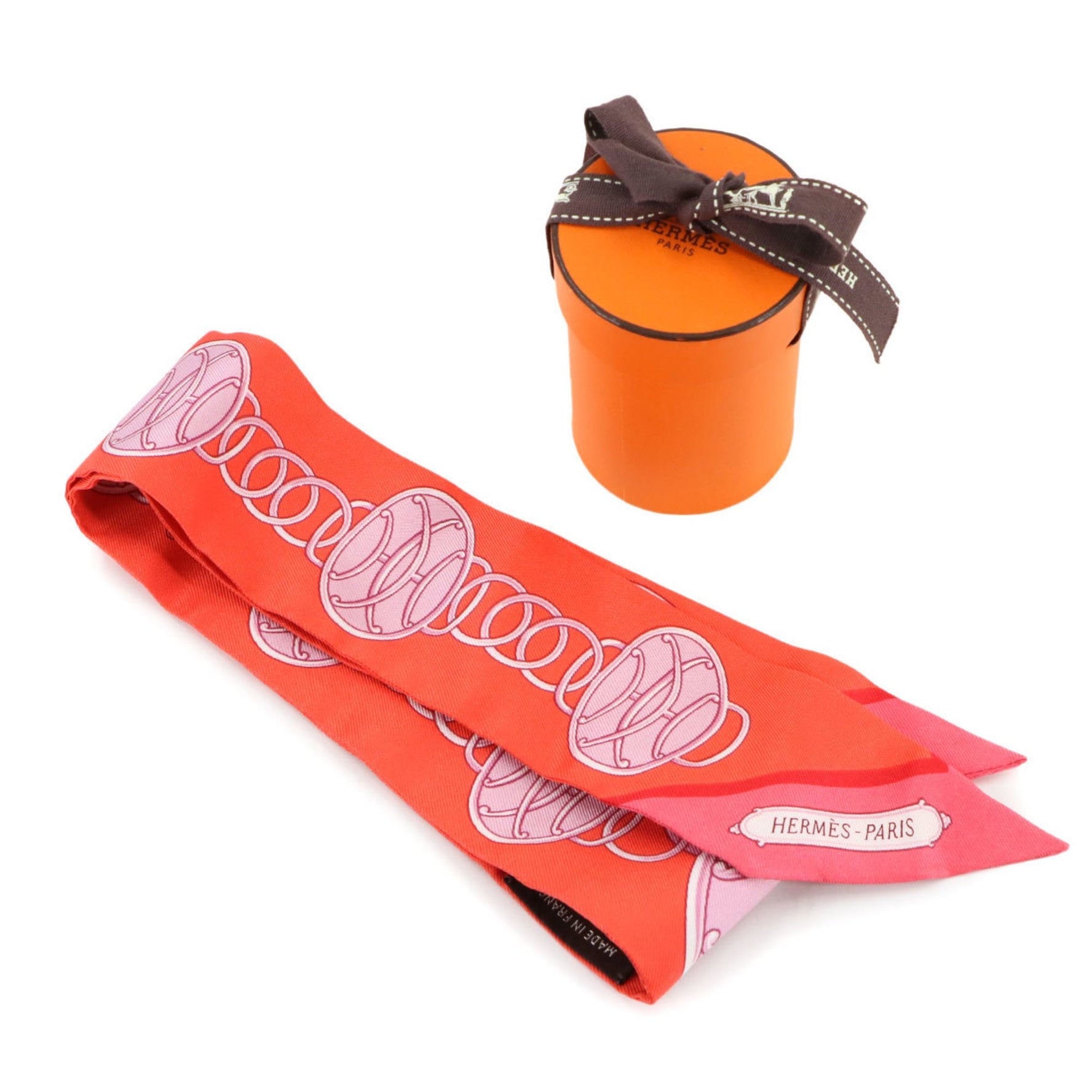 Hermes Hermès Twilly Scarf, 100% Silk, Lift Profile