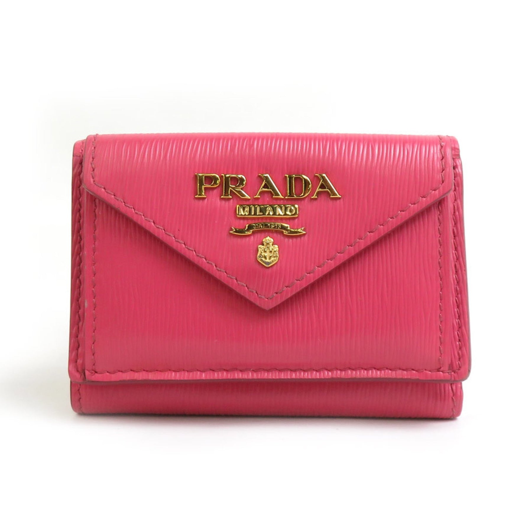 PRADA Tri-fold wallet in leather